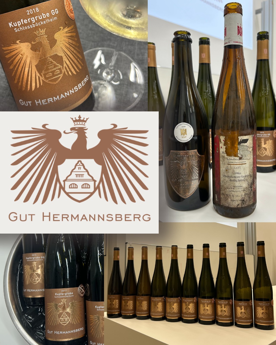 Am 22. Oktober durften wir erneut Achim Kirchner vom @gut_hermannsberg bei uns begrüßen. Nachdem wir bereits vor einem Jahr einiges über das Weingut, seine besondere Geschichte sowie die Weine erfahren durften, haben wir uns dieses Mal der Top-Lage „Schlossböckelheimer Kupfergrube“ und dem Thema Reife gewidmet.
Die Schlossböckelheimer Kupfergrube ist eine VDP.GROSSE LAGE®️, die Anfang des 20. Jahrhunderts auf einem ehemaligen Kupferbergwerk angelegt wurde. Ihre Südlage ist von vulkanischem Melaphyr und eingebrachtem Carbonschiefer geprägt.
Hohe Frostschäden in 2024 führten dazu, dass kein Kupfergrube GG dieses Jahrgangs gefüllt wurde. Umso spannender war der Einstieg in die Probe mit dem 2024er 7 Terroirs, der einen entsprechend großen Anteil dieser abgestuften Weine enthält und somit in seiner Klasse seinesgleichen sucht.
Es folgten drei Flights, die eindrucksvoll die Unterschiede der Weine aus der Kupfergrube und derer aus dem von Tonschiefer geprägten Niederhäuser Hermannsberg zeigten.
Von der enormen Eleganz dieser Weine beeindruckt, richteten wir unsere volle Aufmerksamkeit auf drei weitere Jahrgänge Kupfergrube GG. Der 2015er stellte dabei das monumentale Finale dar. Bei einem Glas 2013er Kupfergrube extra brut Versteigerungs-Sekt sowie einer 1994er Kupfergrube Spätlese ließen wir den Abend sinnlich ausklingen.
Das Line-up im Überblick:
2024 7 Terroirs
2023 Vom Vulkan / 2023 Vom Schiefer
2020 Kupfergrube GG RESERVE / 2020 Hermannsberg GG RESERVE
2019 Kupfergrube GG RESERVE / 2019 Hermannsberg GG RESERVE
2018 Kupfergrube GG RESERVE
2017 Kupfergrube GG RESERVE
2015 Kupfergrube GG
2013 Kupfergrube extra brut Versteigerungs-Sekt
1994 Kupfergrube Spätlese
Wir blicken voller Dankbarkeit auf eine alles andere als alltägliche Probe zurück.
Vielen Dank lieber Achim für diese einmalige Möglichkeit!🍾
_____________________
#vinum #unimannheim #vdp #guthermannsberg #wein #geschichte #reserve #probe