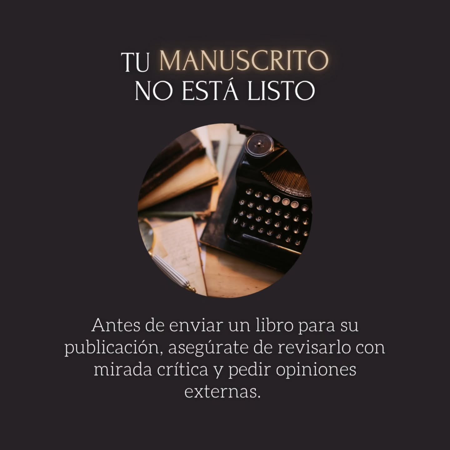 Primera parte de nuestra guía para autores, una serie de artículos que cubrirán todo el proceso de publicación de un libro.
📖 En esta entrega hablamos de cómo asegurarnos de que un manuscrito esté en perfectas condiciones para ser publicado o enviado a una editorial o un concurso.
Tenéis un enlace directo al blog en nuestras historias destacadas.