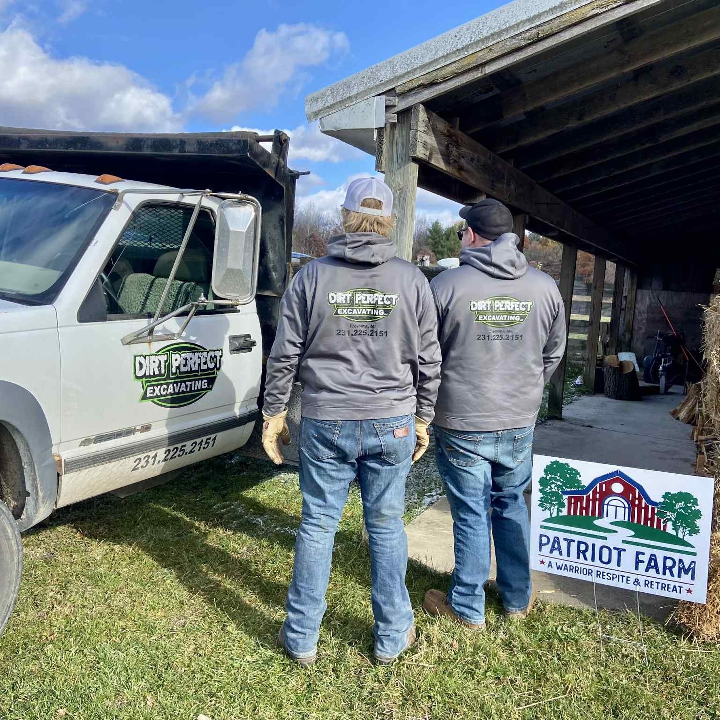 We're sending a huge thank you to Dirt Perfect Excavating for picking up firewood at Patriot Farm, and getting it delivered. The wood will be donated to the Newaygo County Veteran Service Office in support of their firewood program for Veterans.