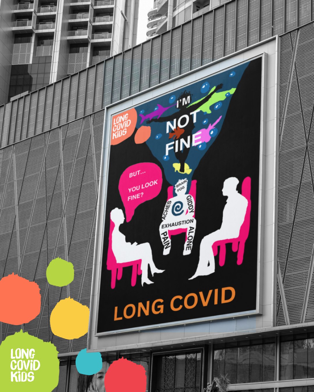 🌟 Poster competition spotlight 🌟
🏆 This is the overall winning entry, designed by Michael J, Age 17
🎨 Poster Title: “I’m Not Fine”
🗣️ Judges said:
“The message is clear — Long Covid sufferers often look fine but are not. I love the artwork; it caught my eye right away with the colour scheme and cleverly placed design. Very well done.”
🖼️ View all the entries and read more about the winning designs in our online gallery — link in bio!
#LongCovid #LongCovidKids