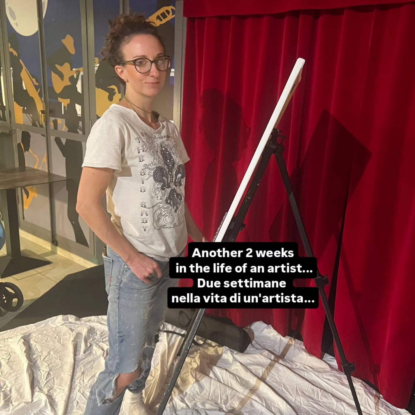 Another 2 weeks in the life of an artist!
Altre 2 settimane nella vita di un'artista!
Between markets, art exhibitions, fireplace dinners, private chapels, and my live painting, it was a very busy 2 weeks!
Fra mercati, mostre, cene davanti al camino, cappelle private, e la mia pittura dal vivo sono stati due settimane impegnativi!
The best part? Making connections and having a wonderful time with new and old friends. Live painting was also incredible and gave a chance for many to see an artist's painting process.
La parte migliore? Divertendo mi conoscendo persone nuove e con amici di vecchia data. La pittura dal vivo è stato incredibile e ha dato a tante persone di vedere il processo artistico.
For those interested in seeing my paintings, they are on display until November 30th @jazzbistrot7
Per chi è interessato a vedere i miei quadri sono in mostra @jazzbistrot7
fino al 30 Novembre
Thank you to everyone who came to my live painting, called, or even sent a message. I am forever grateful for who supports me but, more importantly, who supports my art.
Grazie a tutti che sono venuti alla pittura dal vivo, che mi hanno chiamato o mandato un messaggio. Sono grata per sempre a chi mi sostiene ma ancora di più a chi sostiene la mia arte.
(Art, arte, live painting, artist life, abstract art, arte astratta, pittura da vivo, oil painter, pittrice a olio, Florence, Firenze, weekend)
#grateful #livepainting #artista #artist #artistjourney #oilpainting #artprocess #jazzclub #supportartists #week #artistlife #newpainting #pitturaolio #femaleartist #dipingere #exciting #creativejourney #creativity #abstractart #artlover #exhibition #mostra