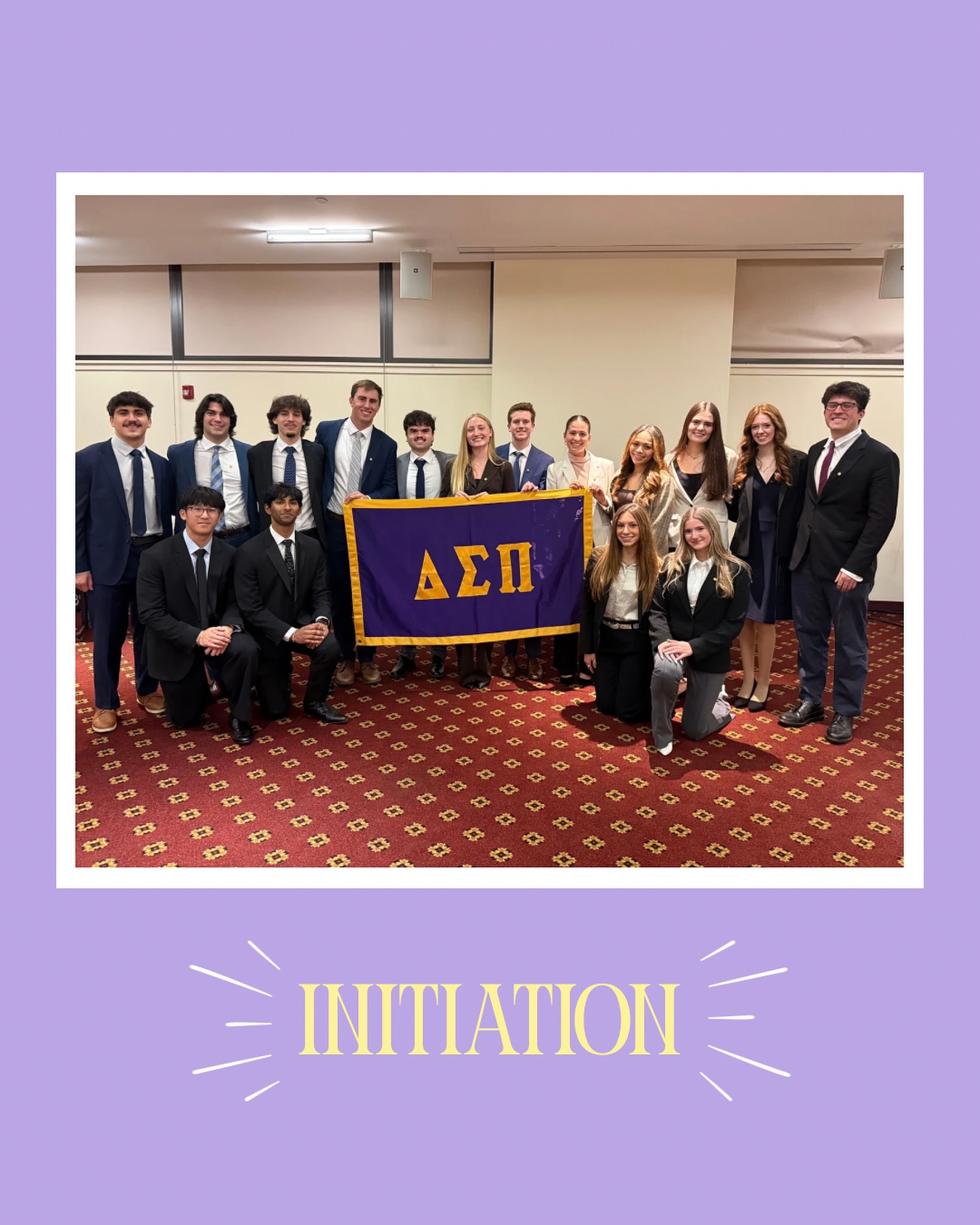 A huge congratulations to our Alpha Chi class on their initiation! 💜⭐️ We’re so excited to officially welcome them into the Zeta Pi Chapter. 👏