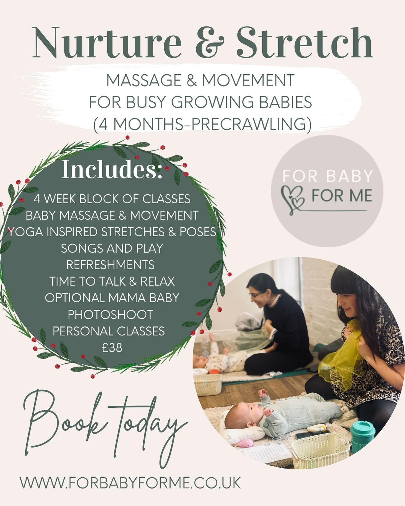 Baby massage and yoga with a festive twist start next week. My lovely nurture and stretch classes will feature some Christmas songs and festive treats along with some winter self care for mums and an optional Christmas mama and baby photoshoot. Come and join me and let’s get into the Christmas spirit together xxx starts 19th November in Mirfield and 20th November @mytribe_parentinghub