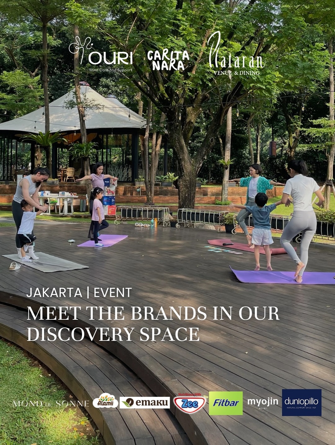 Carita Nara collaborated with @plataranindonesia and @ouri.mindcare to create a fun and meaningful weekend for families and children in Jakarta.
The Discovery Space featured a series of creative workshops — from mindful yoga and traditional music, to claymaking and little chef sessions — all designed to spark curiosity, creativity, and connection between parents and kids. Each activity was carefully designed to reflect the unique character of every Plataran venue, creating experiences that felt authentic to each space.
Each detail came to life thanks to our incredible brand partners who brought their flavor, comfort, and creativity to every corner of the event.
Special thanks to our community partner, @mentarianakku , for sharing the same passion in creating moments that inspire learning and connection — and to our amazing sponsors:
@alamii.food @emakuindonesia @monddesonne @fitbar.official @susuzeeid @dunlopillo_id @myojin.id
Together, we made learning a little brighter, warmer, and full of imagination.
#TheDiscoverySpace #CaritaNara #PlataranJakarta #OURI #CaritaNaraEvents #OURIxPlataran #KidsEventJakarta #FamilyWeekend #CreativeLearning #MindfulPlay #FamilyExperience #ParentingCommunity #KidsWorkshop #JakartaEvents #FamilyActivitiesJakarta #LearningThroughPlay #KidsActivitiesJakarta