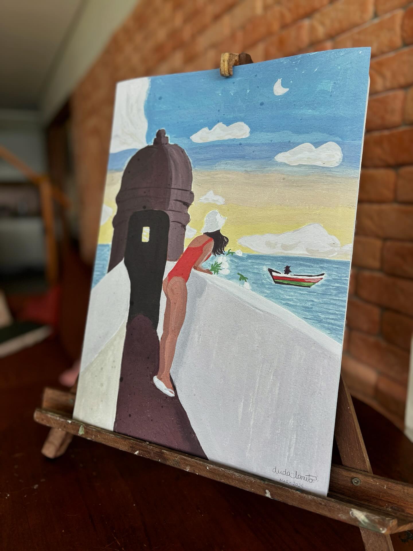 Essa pintura foi resultado do meu projeto final do curso de Guache que terminei em Março desse ano com a querida @brunnamancuso. Ela é originalmente um A4 e vê-la em um A3 realmente me trouxe um novo olhar pra ela 🤍
Foi muito legal também ver que foi uma pintura que saiu bastante na feira e agora só tenho um print A4 disponível!
Eu fiz impressões de alta qualidade em papel fotográfico, quase uma fine art e estão com preços de prints! E isso não deve acontecer novamente.
✌🏼✨ Se você quer levar essa pintura para casa, fala comigo! ✌🏼✨