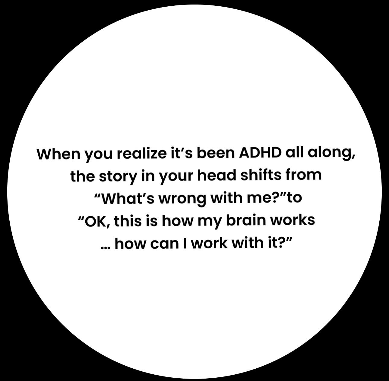…
It’s just a difference
#adhd #neurodivergent
#selfawareness #selfawarenessjourney
#lookforthepositives #strengths #outoftheboxthinking
#counselling #therapy
#WhatElseHasGoneOn
#CopingMethods #GotYouThrough
#BeOKasyouare
#TimeForYou #metime