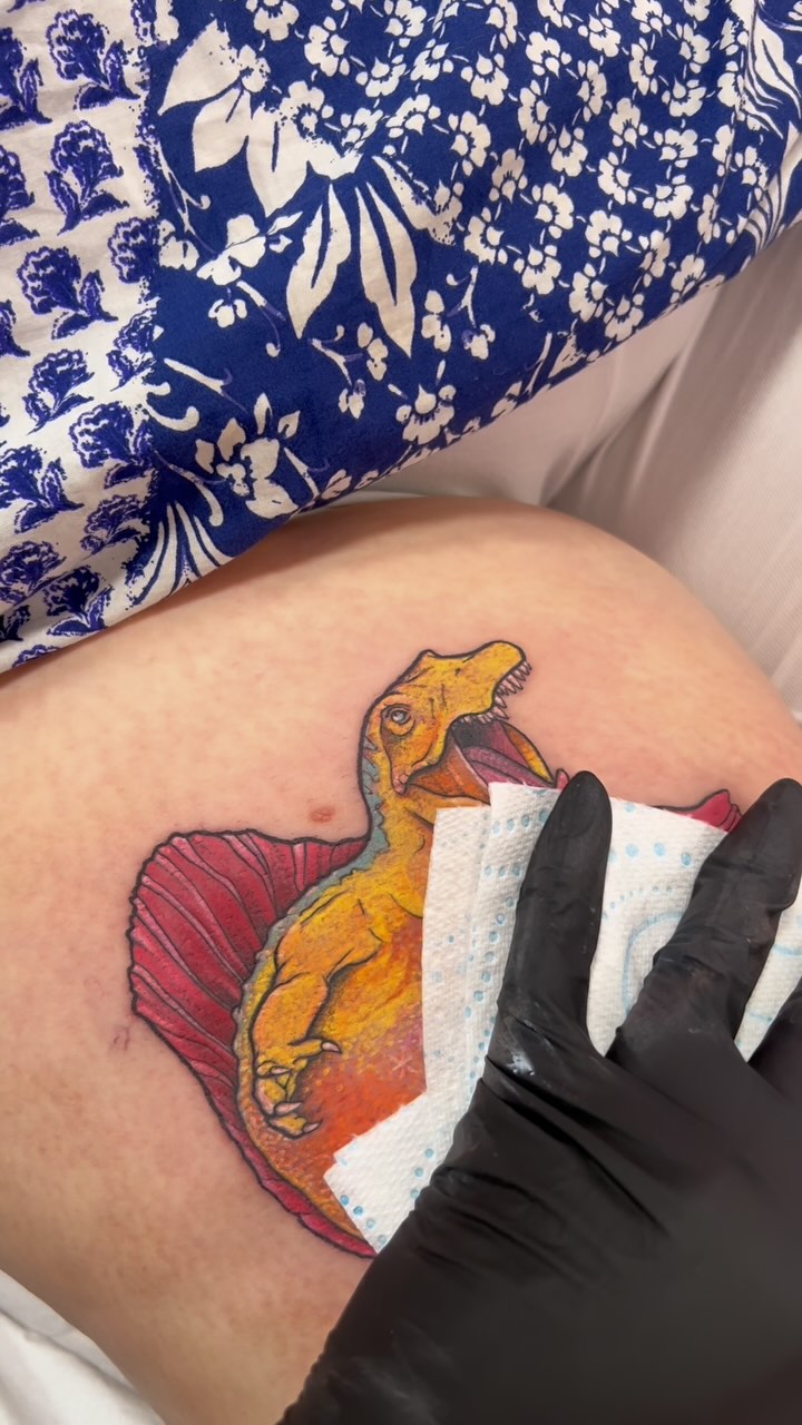 Dinosaur mermaid mashup! Another one to add to my awesome collection! 🦖🧜🏻♀️
.
Come and see me for your own Dinomaid or Merasaur! 🩷
.
.
.
.
.
#dinosaur #dinosaurtattoo #dinomaid #merasaur #fun #cute #colourtattoo
#tattoo #tattoos #stowmarket #ink #inked #getinked #girlswhotattoo #tattooist #art #femaletattooist #gettattooed #prettyinink #Suffolk #girlswithtattoos #tatts #lgbtsafespace #dowhatyoulove #follow #femalerun #safespace #tattoosarecoolandyouknowit