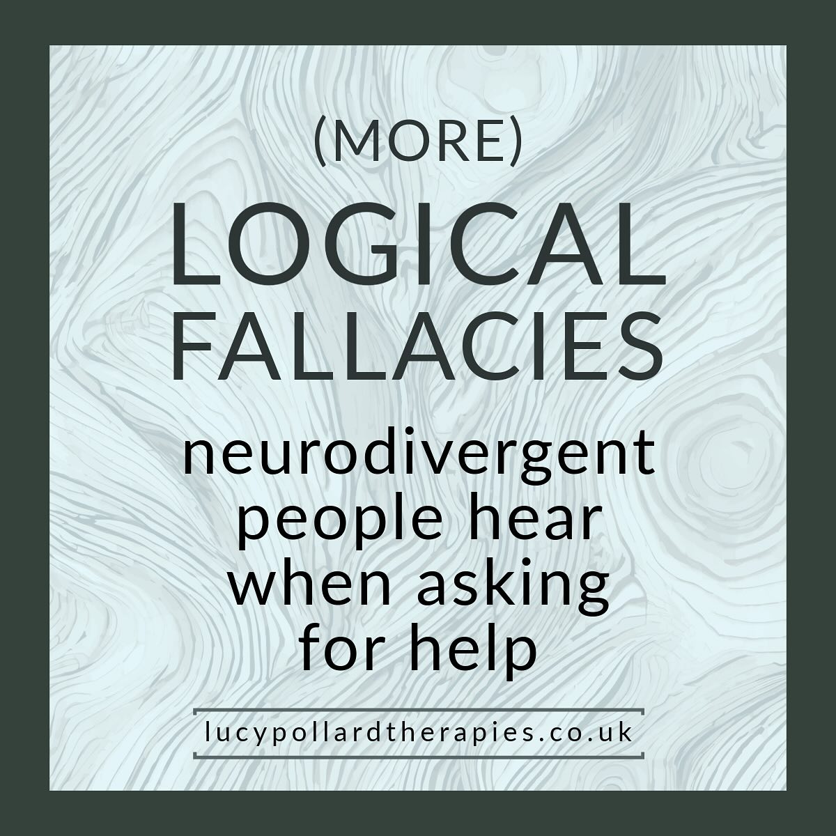You asked for more so here they are…
Logical fallacies are examples of flawed reasoning that pop up everywhere. They can sometimes appear (often unintentionally) in discussions about help and support. They often sound sensible, but don’t stand up to scrutiny.
I hear them a lot when advocating for the neurodivergent children I work with.
“So you’re saying we should just let them do what they want all day?”
“You’d never get away with that behaviour in the real world”
“We’ve always done it this way”
How many of them have you heard? They’re pretty common. I understand why - change is hard and can feel scary. We often search for excuses why we can’t do something difficult.
So why are they a problem?
Logical fallacies are a problem because they use flawed reasoning that puts up barriers to meaningful change. They are often grounded not in evidence, but in belief. Recognizing them helps us all to focus on evidence-based, child-centred decisions.
Please let me know which ones you’ve encountered. Or maybe you’ve used some yourself? I know I have been guilty of this, especially when I was a newly qualified therapist. Know better, do better. This post isn’t to judge or shame anyone - it’s to help us be aware of these common barriers to change so that we can notice and challenge them in the real world - in ourselves and in others.
Please leave a comment with your experiences, and share with anyone who you think needs to know.
Lucy Pollard Therapies