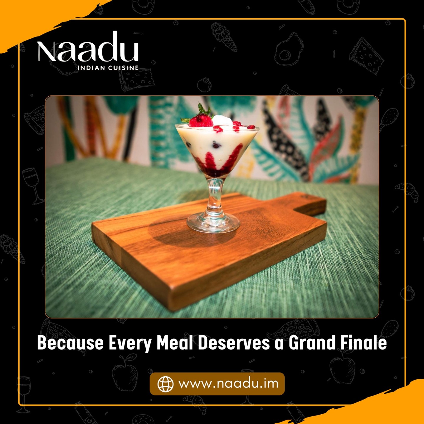 End your meal on a sweet note at Naadu Indian Cuisine.
Our signature dessert is the perfect finale creamy, refreshing and crafted to delight with every bite. Because every meal deserves a little celebration.
https://www.naadu.im/
#NaaduIm #SweetFinale #DessertLovers #TasteOfIndia #FoodieDelight