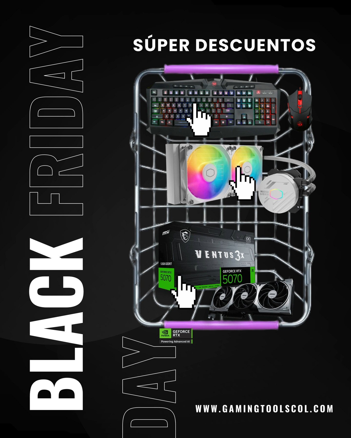 🎮✨ BLACK FRIDAY GAMER DEALS ✨🎮
¡Llena tu canasta gamer con puro poder! 💥
Arma tu combo ideal: periféricos, accesorios y componentes a precios que parecen modo hack. 🖱️💻
Solo por tiempo limitado… ¿vas a dejar que otro se lleve tu loot? 👀
🛒 #BlackFridayGamingTools
💸 #ArmaTuSetUp #ModoGamerOn #DescuentosGamer #GamingLife #OfertasBlackFriday