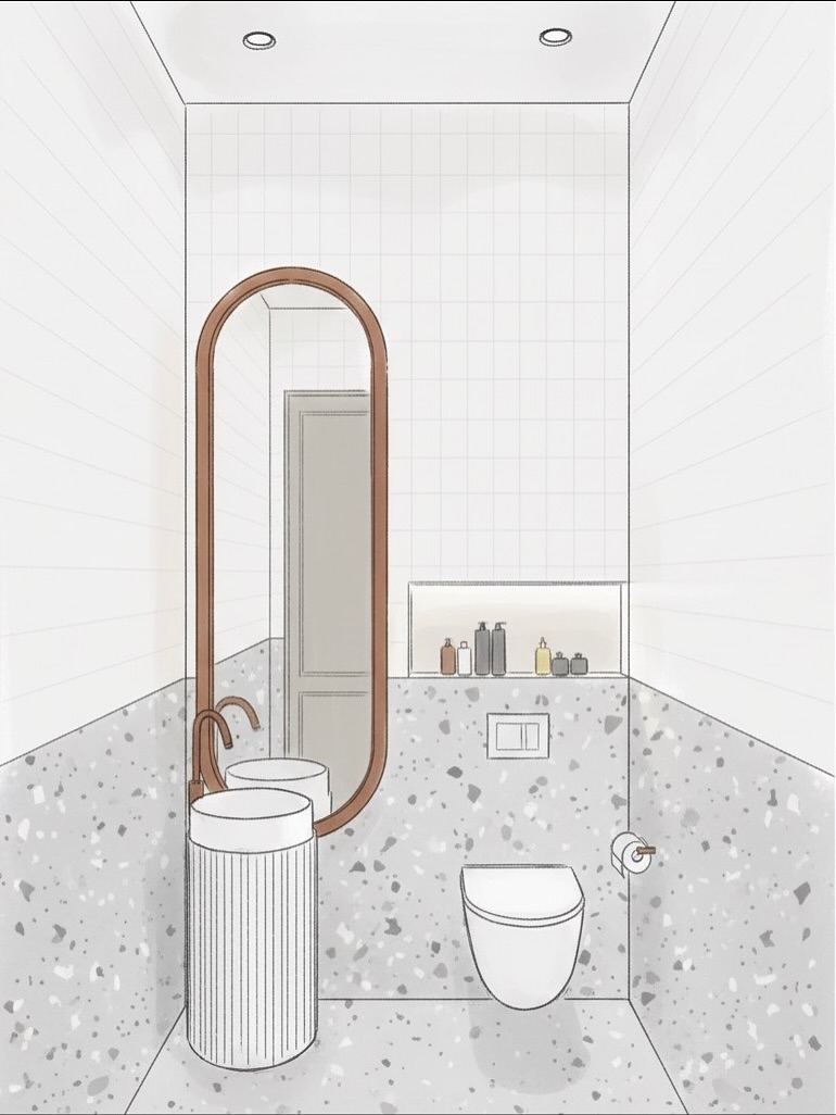 Design details is in the making!
Heres the concept to what’s coming next.
#staytuned #workinprogress #interiordesigner #powderwashroom #gurugram #kraftdesigns