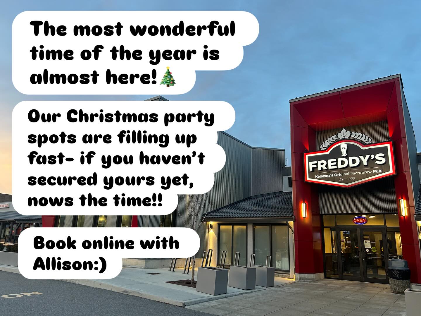 Our Christmas party dates are booking up fast!
Book your festive party with us now and let the countdown begin!!!🎄🎅🏼
Scan the QR code to get to our online booking