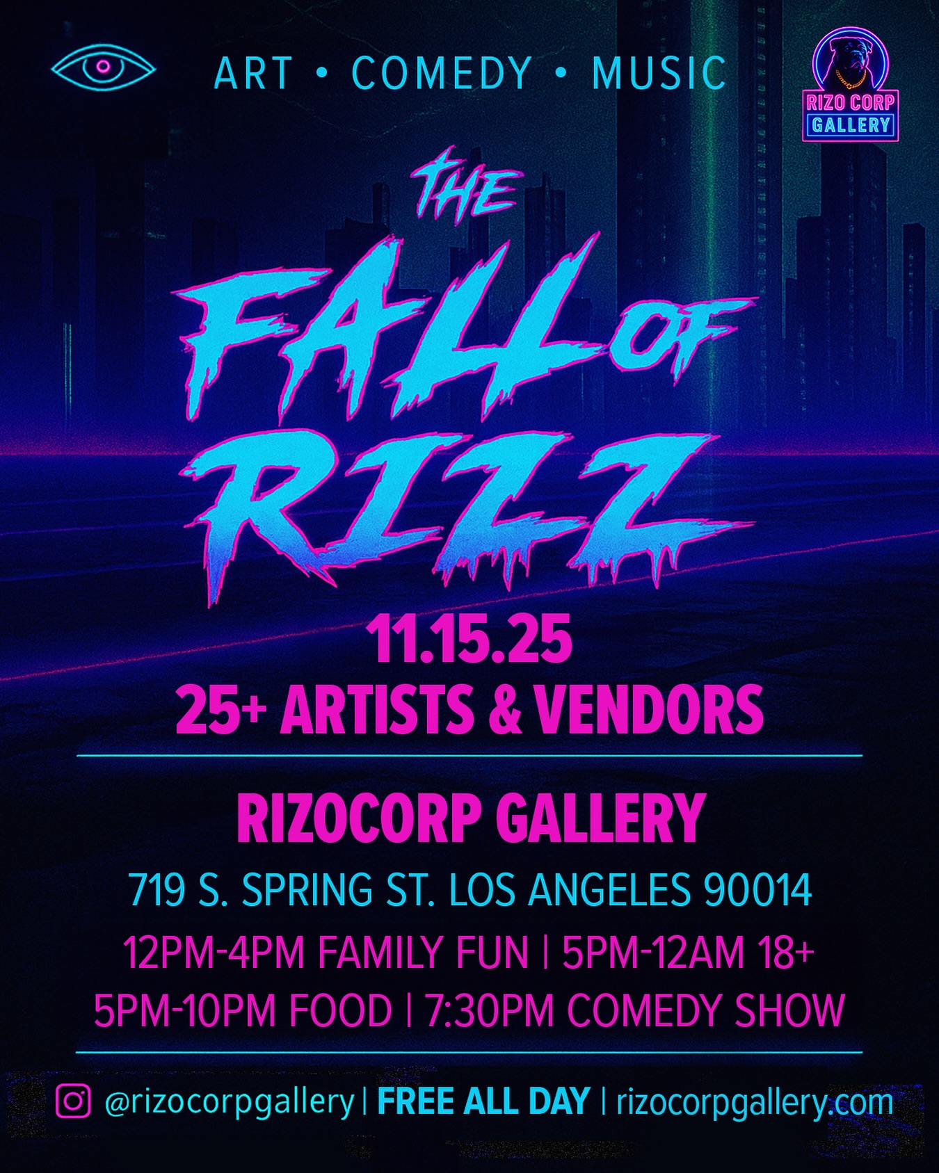Happening this weekend, don't miss out!! 🎨🍻🎭🎶
Join us for a great time.
More details at: @rizocorpgallery
