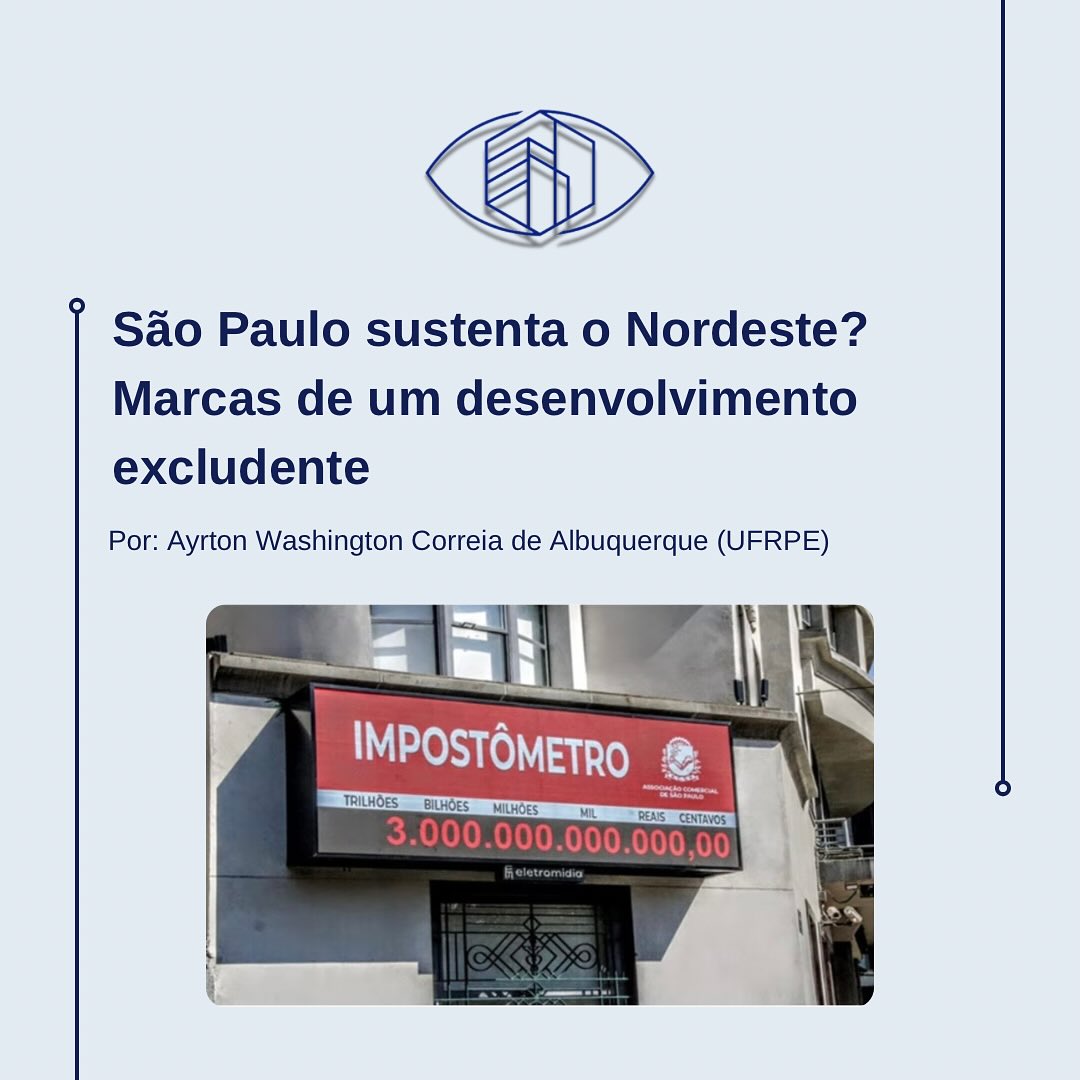 A afirmação “São Paulo sustenta o Nordeste” prova a intensos debates econômicos e elucida preconceitos regionais.
Saiba mais sobre a verdade por trás dessa frase no site do Observatório:
https://www.observatoriobc.com.br/post/são-paulo-sustenta-o-nordeste-marcas-de-um-desenvolvimento-excludente