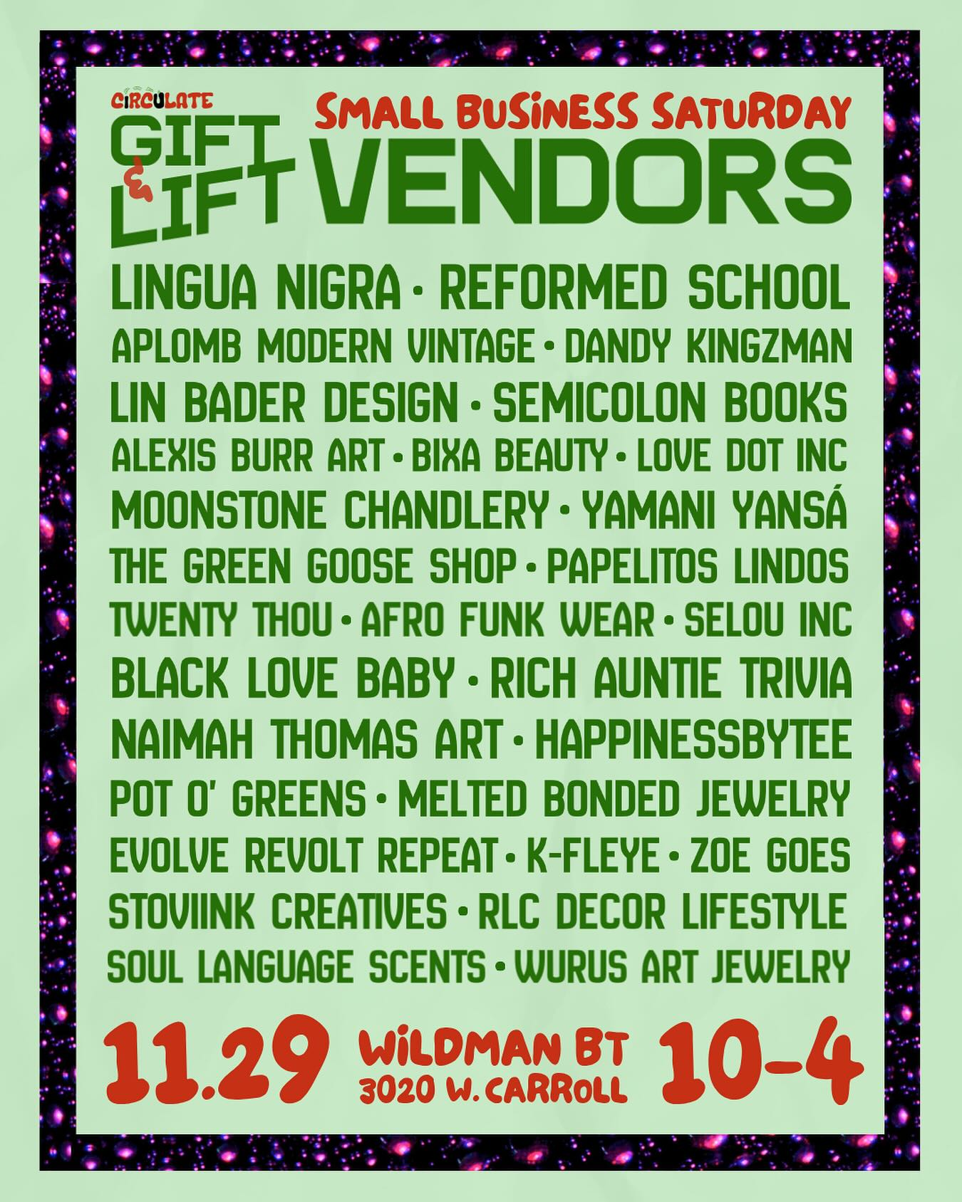 Get ready for an unforgettable shopping experience! Thanks for supporting small businesses!