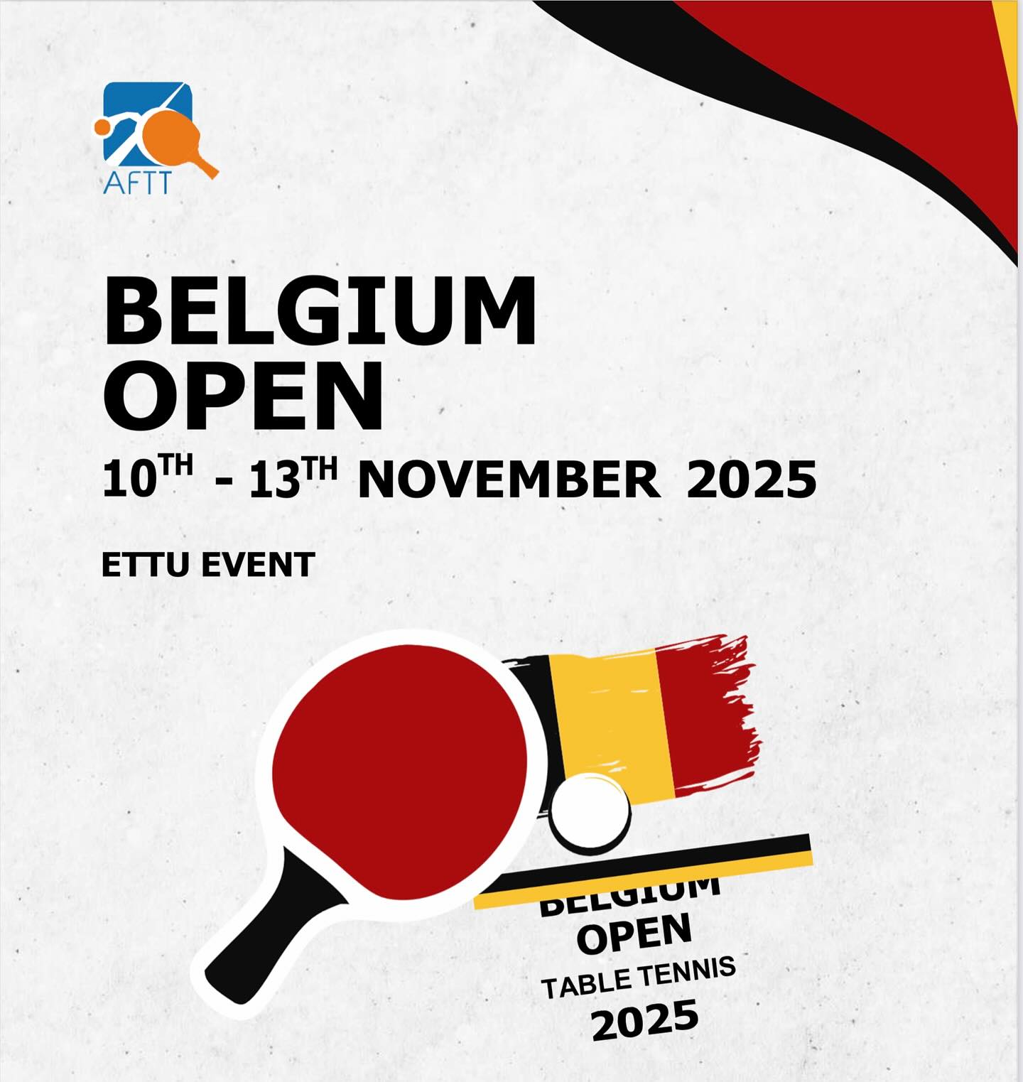 Med start idag sĂ„ spelas denna vecka Belgium Open med klasserna dam/herrsingel samt U21. FrĂ„n Ăngby deltar Frida Zetterström samt vĂ„ra seriespelsregistrerade spelare: Elias Sjögren, Peter Alestedt samt Mathias Sandholt. Vi hĂ„ller tummarna! Heja!
TÀvlingen gÄr att följa hÀr:
https://belgium-open.sportsoftware.ai