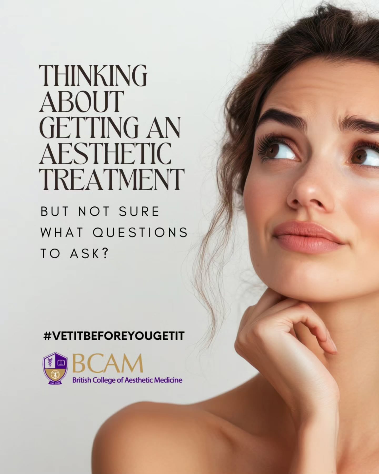 Your safety is and always will be our top priority 🙌
We are proud to support @britishcollegeofaestheticmedicine and their new #VetItBeforeYouGetIt campaign, helping patients make safer, more informed choices when it comes to aesthetic treatments.
BCAM has created a free downloadable questionnaire you can send to any clinic before your consultation - making it easier to ask about qualifications, insurance, and safety standards.
At The Courtyard, we welcome these questions because transparency builds trust. If you’re ever unsure, download the questionnaire today and feel confident in your care.
💉 Stay informed.
✅ Stay safe.
#VetItBeforeYouGetIt
🔗 Download here: https://bcam.ac.uk/patients/vet_it_before_you_get_it.aspx
#keepsafe #aesthetictreatment #skindoctor #injectables #aestheticclinic #safety #trust #consultation #safetystandards #bcam #doctor #aesthetictreatments #injectabletreatments
