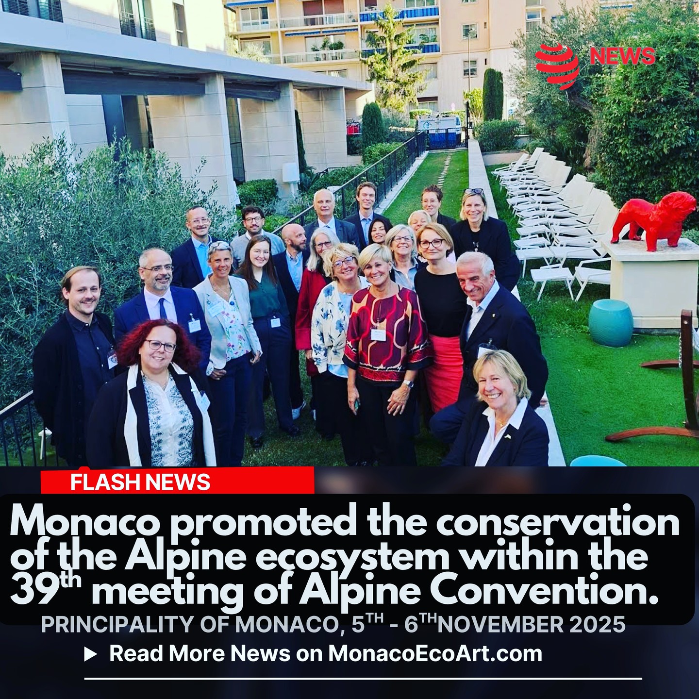 @mo.eco_art MonacoEcoArt.com #flash #news #alps #biodiversity 🏔️🌐 The Principality of Monaco hosted the 39th Compliance Committee meeting of the Alpine Convention @alpine.convention held on the 5th and the 6th November 2025, gathering European #countries that have significant Alpine territory within their national borders, notably; Germany, Austria, France, Italy, Liechtenstein, Monaco, Slovenia and Switzerland 🎯❄️The Convention members convened in Monaco to confirm compliance with the ties to the Convention and its protocols focused on spatial #planning, #mountain farming, #nature conservation, mountain #forests, #tourism, #energy, #soil conservation, and sustainable #transport management in order to provide #sustainable protection and development of the Alpine region through cross-border #cooperation 🇲🇨🏰 The Principality of Monaco has been joining the Alpine Convention since 1994 for its strategic geographical location where the Maritime Apls plonge towards the Mediterranean Sea, thus it is strongly linked to the mountainous hinterland even if its ecosystem is purely marine 🔸 Moreover, Monaco in order to ensure a balance between economic development and nature conservation confirms its #commitment to the preservation of natural #environments in order to ensure a #balance between economic development and nature #conservation 🌾🌳The Commitee focused on: 1. #soil protection in alpine #wetlands and #peatlands, biodiversity treasure chests and carbon sinks increasingly threatened by anthropic pressures; 2. #renewable #energy enhancement via deregulated measures adopted by the European Union in the framework of the RED III Directive - EU 2023/2413 - with the aim to promote renewables up to 42.5% of energy #requirements by 2030 ♻️⛰️This meeting offered the chance to reaffirm the constant #commitment of Monaco and the contracting Parties towards a concerted environmental governance and a fully sustainable management of Alpine territories 📸 Copyright: © Direction de la Communication @gvt_monaco – Layout and contents: © MonacoEcoArt