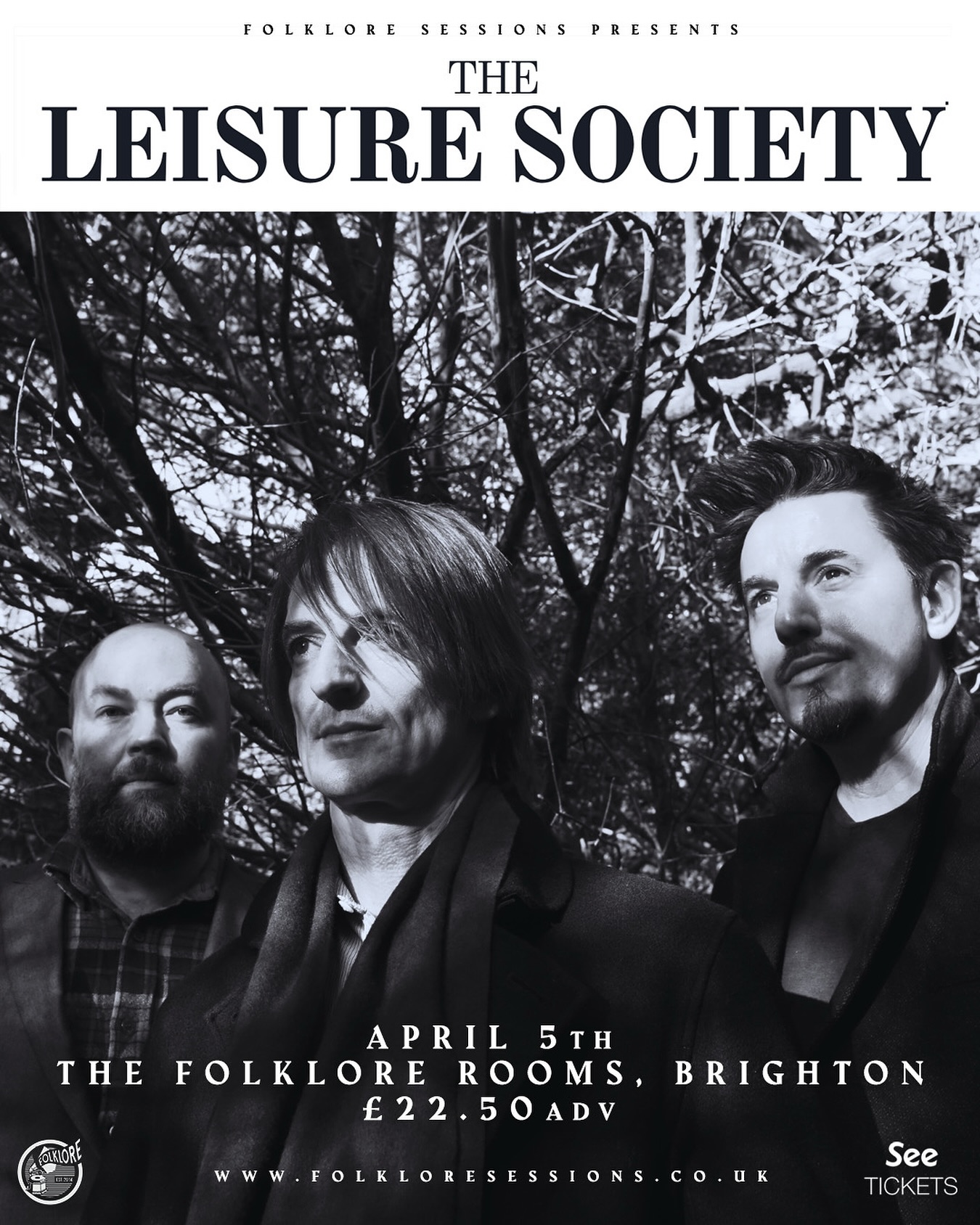 📣 NEW SHOW ANNOUNCEMENT 📣
Folklore Sessions Presents;
The Leisure Society + Support
April 5th 2026
The Folklore Rooms | 18+
£22.50adv
The Leisure Society was founded by Nick Hemming, who grew up in Burton-on-Trent. Over the years, the band have received high praise for their oustanding songwriting and production craft, winning two Ivor-Novello nominations and Rough Trade Albums of the Year.
They’ve collaborated and toured with artists including Ray Davies, Brian Eno, Laura Marling, Neil Hannon, Richard Thompson, Paul Heaton & Jacqui Abbott.
Genuinely breathtaking - The Line Of Best Fit
Gorgeous - Financial Times
Remarkable - Clash Magazine
Tickets available NOW 🚨
FOLKLOREx