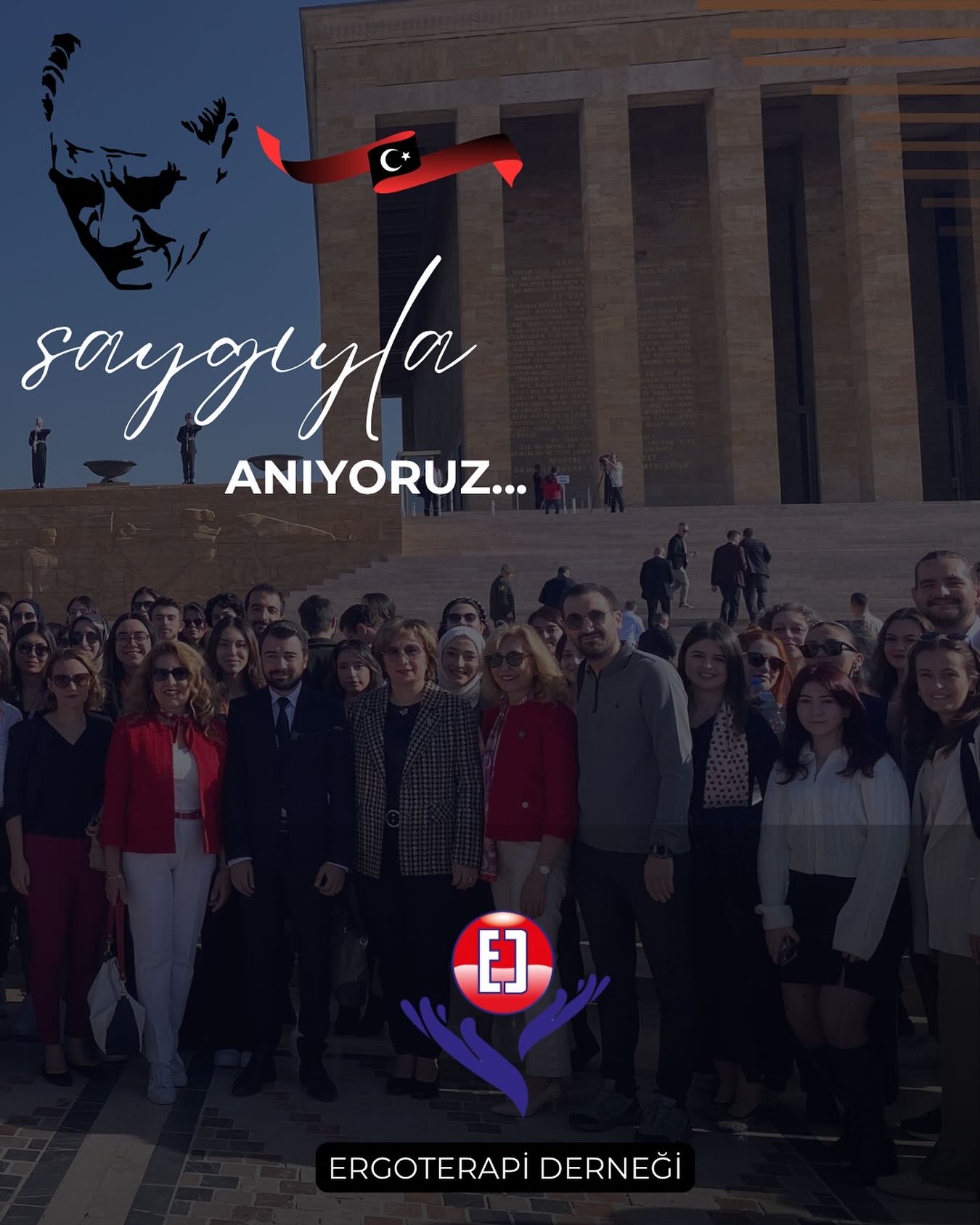 Bilim, eğitim ve sağlık alanlarında çağdaşlaşmayı hedefleyen Atatürk’ün ileri görüşlü vizyonu, bizler için ilham kaynağıdır.
10 Kasım’da Atamızı saygıyla, özlemle ve minnetle anıyoruz.
Ergoterapi Derneği
