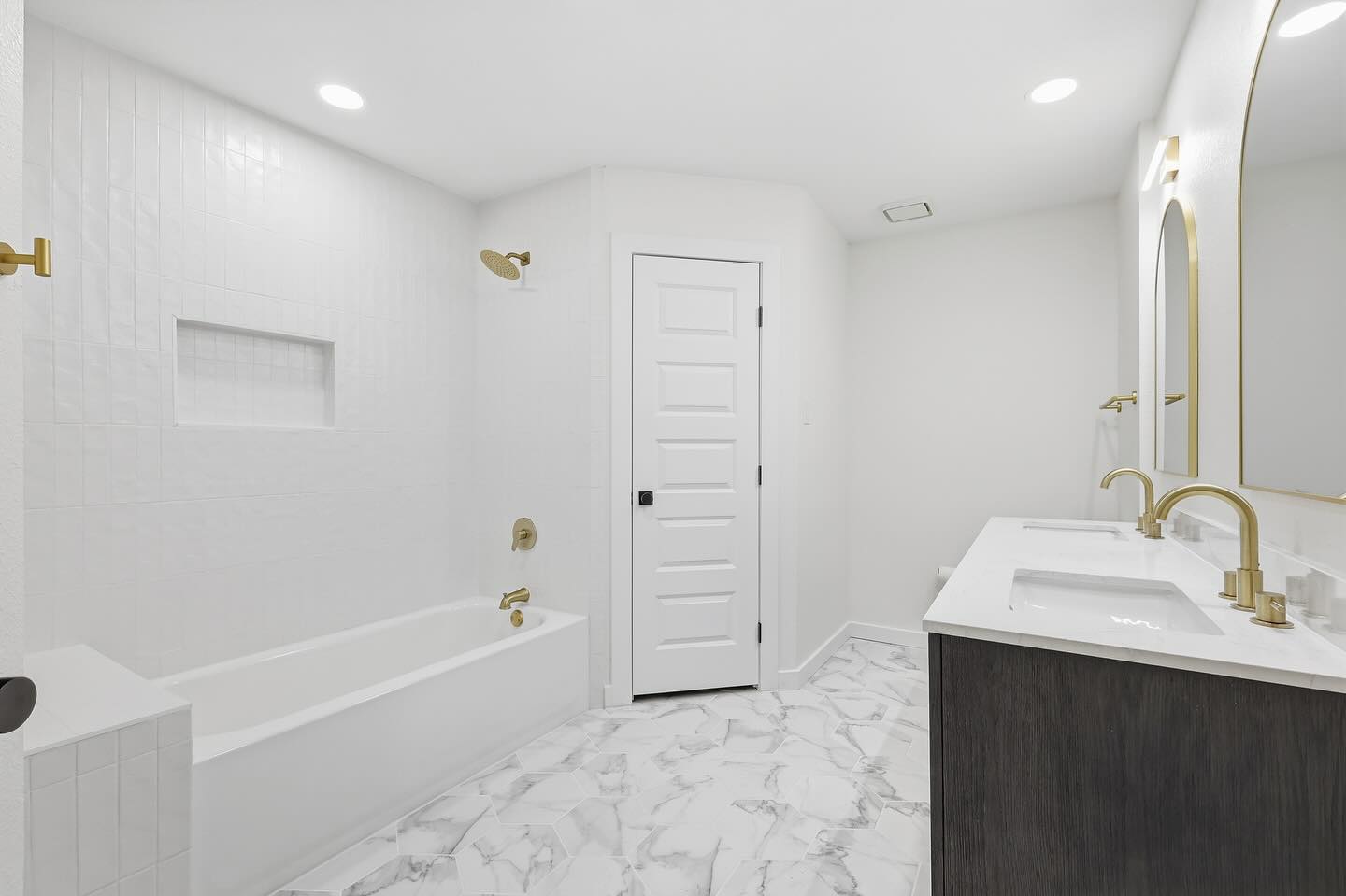 Keeping it simple and beautiful in this bungalow. #bathroom #dfwremodeling