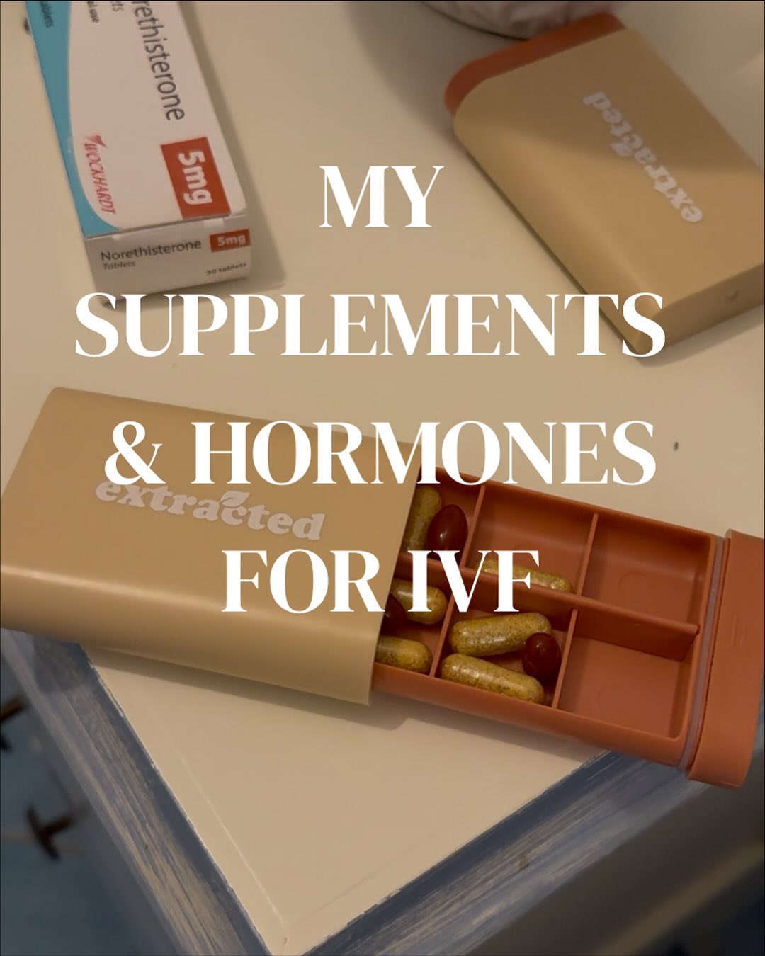 Here’s a little insight into what I’ve been taking in the lead-up to starting my IVF injections.
A bit more info:
I’m honestly not crazy about supplements - mostly because I cannot swallow large pills 😂 (although I’m definitely better at it now). I also really believe you can get most things from your diet, but for this process I wanted to throw everything I could at it. I didn’t take every supplement every single day, sometimes I forgot or just didn’t fancy it. I’m human. The pill boxes definitely helped me stay on track though.
My hormones have through the post now and, ngl, it all feels pretty daunting. Injecting myself every day is going to be a challenge, so I think @edjackson8 might need to do the first few! But like any challenge, you learn and overcome so much along the way. So I’m treating this like any other mountain to climb 🧗 - staying present and trying to enjoy the journey.
#ivfjourney