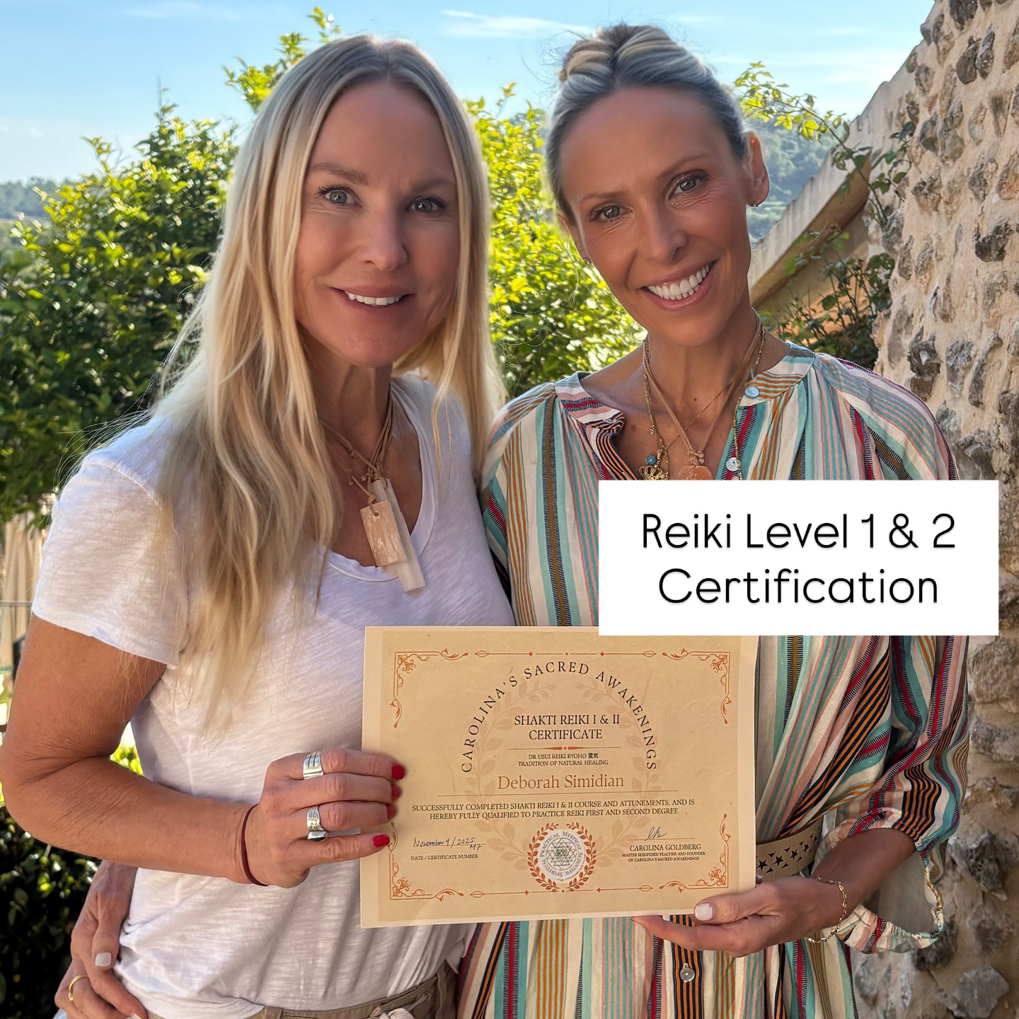 Sometimes the call 📞 comes quietly, a whisper in the breath.
During a Psychedelic Breath journey, I received a clear message 💭learn Reiki.
Not from logic or planning, but from something deeper, a knowing that to truly understand energy, I had to experience it in a new way.
And as divine timing would have it, I saw on Instagram that my 500-hour yoga teacher, @carolinassacredawakenings , was offering Reiki training. I reached out, and she said she would come to Mallorca. Just like that, the path unfolded as she collaborated with @earthyogamallorca
To me the most fascinating realization came once we began practicing on each other, I had never actually received Reiki before, and yet here I was, learning to give it. Somehow, it felt completely natural… like remembering something I’d always known.
Now certified in Reiki Level 1 & 2, I’m practicing on friends and family, and already inviting this energy into my Psychedelic Breath offerings.
Grateful for the guidance.
For the synchronicities.
And for trusting the whispers when they come. 💫
#Reiki #EnergyHealing #PsychedelicBreath #TrustTheProcess #EnergyWork #HealingJourney #ReikiPractitioner #FollowTheCalling #DivineTiming #Mallorca #YogaTeacher #DebbieLash #11:11