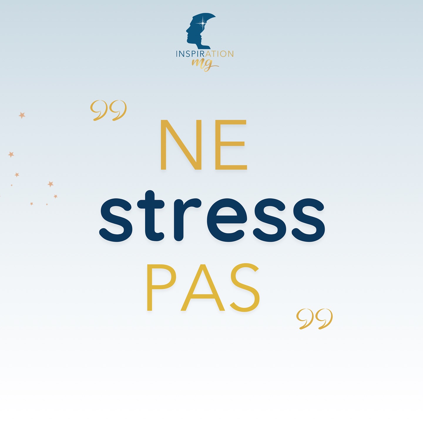 🧠 « Ne stresse pas »🚫
Quel mot voyez-vous en premier ?
👉 “Stress ” ?
C’est pareil pour ce que votre cerveau entend.
Notre inconscient - tout comme celui des enfants - ne comprend pas bien la négation.
Quand on dit à un enfant « ne cours pas », il imagine direct qu’il court.
Si je vous dit de ne surtout pas penser ⛔️ à un hippopotame sur pointes et en tutu ? …. 🦛 🩰vous l’avez 😅… ??
Et quand on se dit « ne stresse pas », notre cerveau entend surtout… « stresse ! ».
Résultat : il déclenche une alerte, comme s’il y avait un vrai danger, même si l’intention est bienveillante.
Arrêter de penser est impossible, en revanche apprendre à contrôler ses pensées ça l’est !
Transformez votre peur en moteur. Sachez que derrière une peur se cache un désir, un besoin profond qui est bien souvent positif et légitime
💡 Le secret ? Formuler en positif.
Remplacez :
•« Ne stresse pas » ➡️ par « Respire calmement »
•« Ne te trompe pas » ➡️par « Concentre-toi »
Les mots guident le cerveau et donc le corps.
Les vôtres façonnent votre réalité intérieure.
Un mot à la fois, vous pouvez reprogrammer votre discours intérieur . Surtout que bonne nouvelle !! Le cerveau reste plastique à tout âge ! ( et ce n’est pas qui le dit mais la Neurobiologie !) 💪🏼
#mental #concentration #discoursinterne #discoursgagnant #danse #danseur
#danseEtBienetre #preparationmentale #routinesdeperformance #routine #performance #sophrologie #ballet #balletdancer #dancer #stress