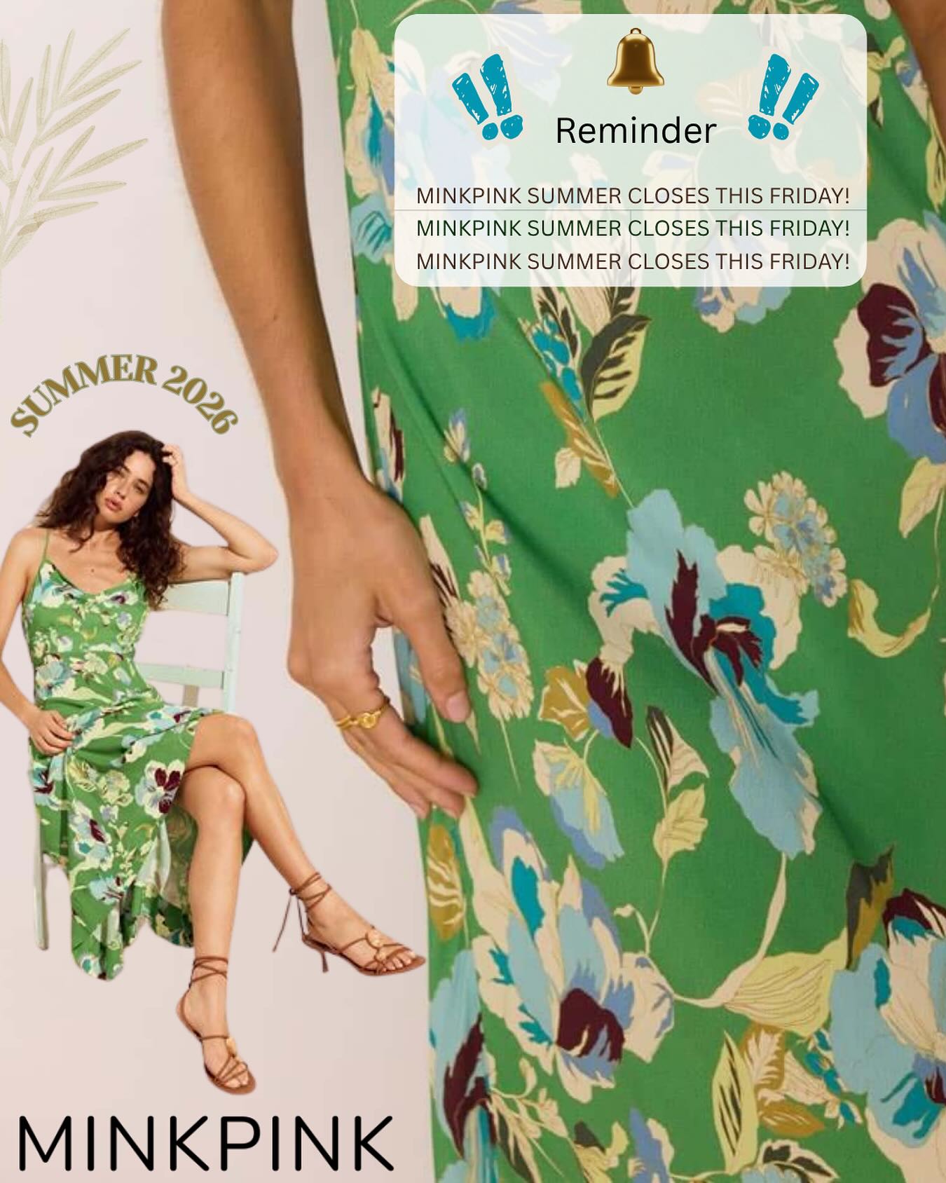 🔔Last reminder for @official_minkpink Summer’26 orders!🔔
Make sure you submit all orders to Susy before this Friday!🩵
💌: Susy@mphyman.com