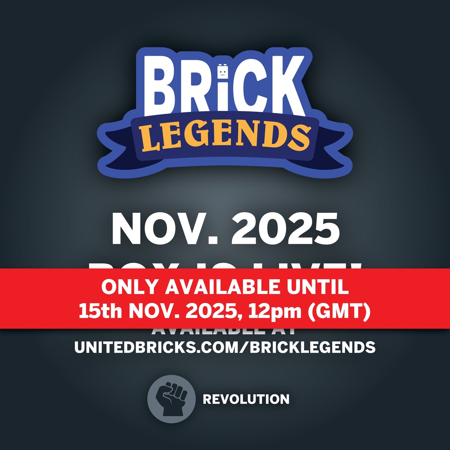 🚨 Have you ordered your Brick Legends Box yet? 🚨
Secure your November 2025 Box before it’s gone!
Available until 15th November 2025 at 12pm (GMT)
Whether you want to try the November Box once - or jump in with a full subscription - head to:
unitedbricks.com/bricklegends
⚠️ Subscriptions made after 15th November 2025 will NOT include the November 2025 Box.
📦 November 2025 Boxes ship from around 20th November 2025
-
#BrickLegends #UnitedBricks #CollectorsBox #Minifigures #AFOL #MinifigDrop #Revolution #RevolutionMinifigure
