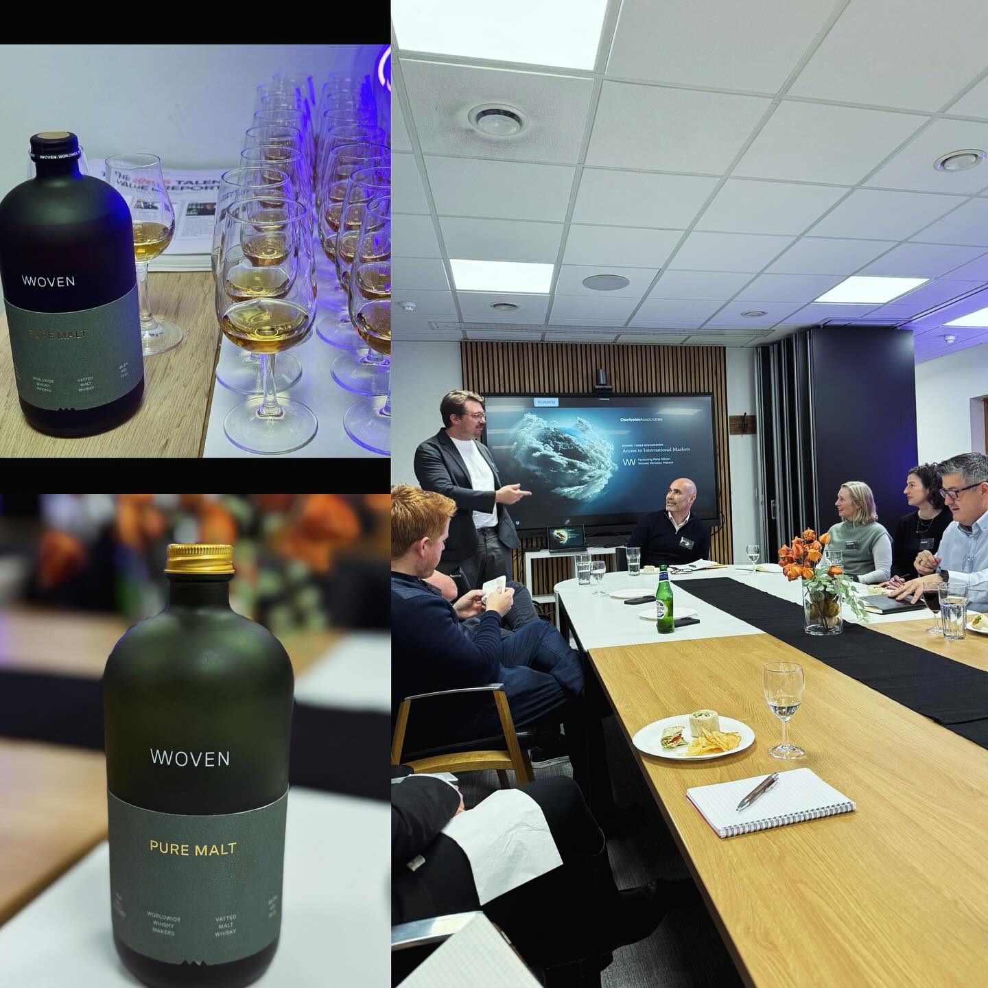 Last week’s @denholmassociates roundtable: Access to international markets 🌎. Huge thanks to @wovenwhisky for sharing their journey into 11 global markets - and for letting us taste their latest creation Pure Malt 🥃. #whiskycommunity #englishwhisky #whiskyfamily