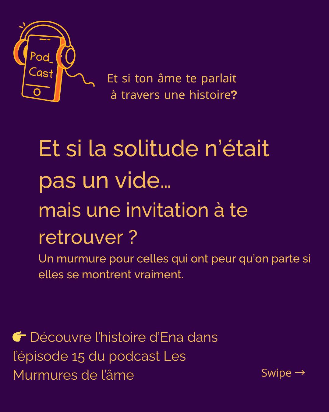 🌬️ Et si la solitude n’était pas un vide… mais une invitation à te retrouver ?
La blessure d’abandon n’est pas seulement la peur d’être seule.
C’est ce vide profond, parfois invisible, qui te fait chercher la sécurité à l’extérieur.
Chercher des bras, des voix, des présences qui te rassurent… alors que la seule présence dont tu as vraiment besoin, c’est la tienne.
💫 Cet épisode du podcast Les Murmures de l’Âme t’invite à transformer cette peur en force intérieure.
À te réapproprier ton souffle, ton espace, ton lien à toi.
✨ Dans l’épisode complet :
– Un conte initiatique : La Maison du Vent
– Un éclairage intérieur sur la blessure d’abandon
– Une expérience PKS guidée pour activer ton pouvoir intérieur et libérer les blocages liés au manque de présence
🎧 Épisode 15 – La Maison du Vent
Disponible sur ma chaîne YouTube : Les Murmures de l’Âme
🔗 Lien en bio ou commente "podcast" et je te l'envoie.
💌 Partage ce post à une personne qui en a besoin.
Parce qu’à travers nos histoires, c’est toute l’humanité qui se reconnaît et se répare doucement. 🌿
#blessuredabandon #blessuresdelâme #murmuresdelâme #pks #magickiffeuse #podcastspirituel #reconnexionasoi #developpementpersonnel #femmesensibles #spiritualitéincarnée #conscienceféminine #conteinitiatique #soinquantique #émotions #lâcherprise