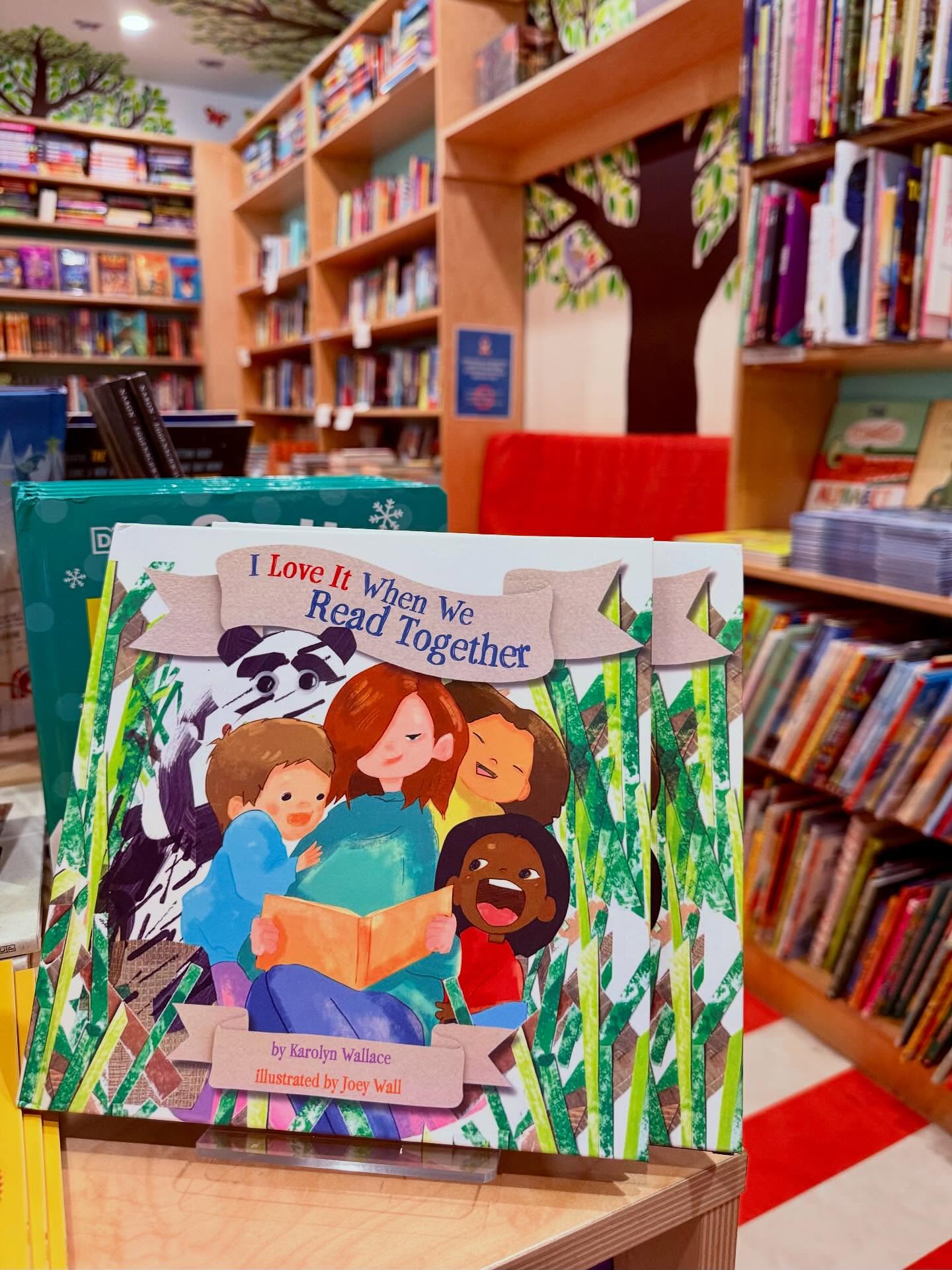 Excited to see I Love It When We Read Together on bookshelves in Los Angeles. Thank you @villagewellcc