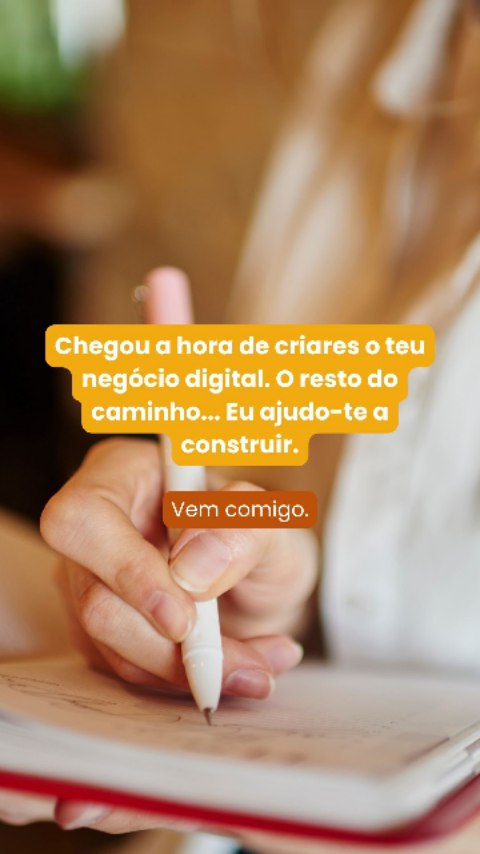 Chegou o momento de parar de adiar o que sabes que te fará sentir realizada.
Se tens sonhado em criar o teu negócio digital, mas ainda sentes aquele friozinho na barriga quando pensas em começar… respira fundo. Este é o teu convite para avançar.
Não vais ter de fazer tudo sozinha. Vais saber exatamente onde colocar a energia certa no momento certo, tomar decisões conscientes e avançar com passos claros e consistentes.
E se ainda não sabes por onde começar, comenta “vamos” e eu explico-te o caminho mais simples para criares o teu negócio sem te perderes de ti.👇