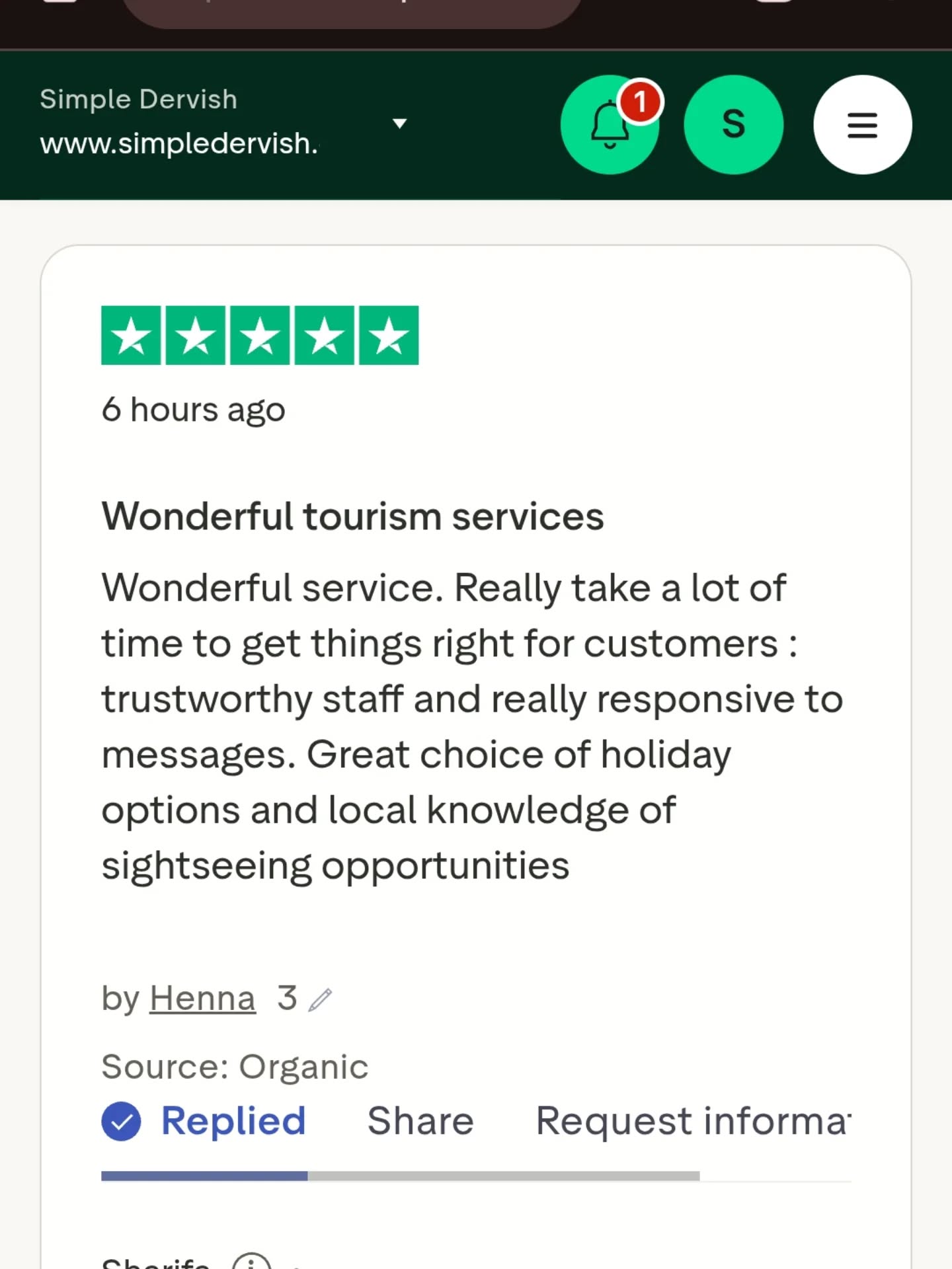 Mashallah! Another review.
With this let us take the opportunity to say that we won't be available from 13th November to 24th November. InshAllah we'll be back in business afterwards. In the meantime keep well.
.
.
#lefke #northcyprus #kuzeykıbrıs #islamictravel #halaltravel #halaltraveler #muslimtravelers #muslimtravel #muslimtraveller #muslimtraveler #muslimtravelgirl #simpledervish #islamictourism #lifeinlefke #sufitour #sufi #sufivibes #sufism #sufisme #sufis #sufitariqa #sufism #muslim #naqshbandialiyyah #naqshibandi #nakshibandi #tariqatnaqsyabandiyah #tariqatnaqshbandialiyya #naqshbandi #naqshbandisufi #naqshbandihaqqani