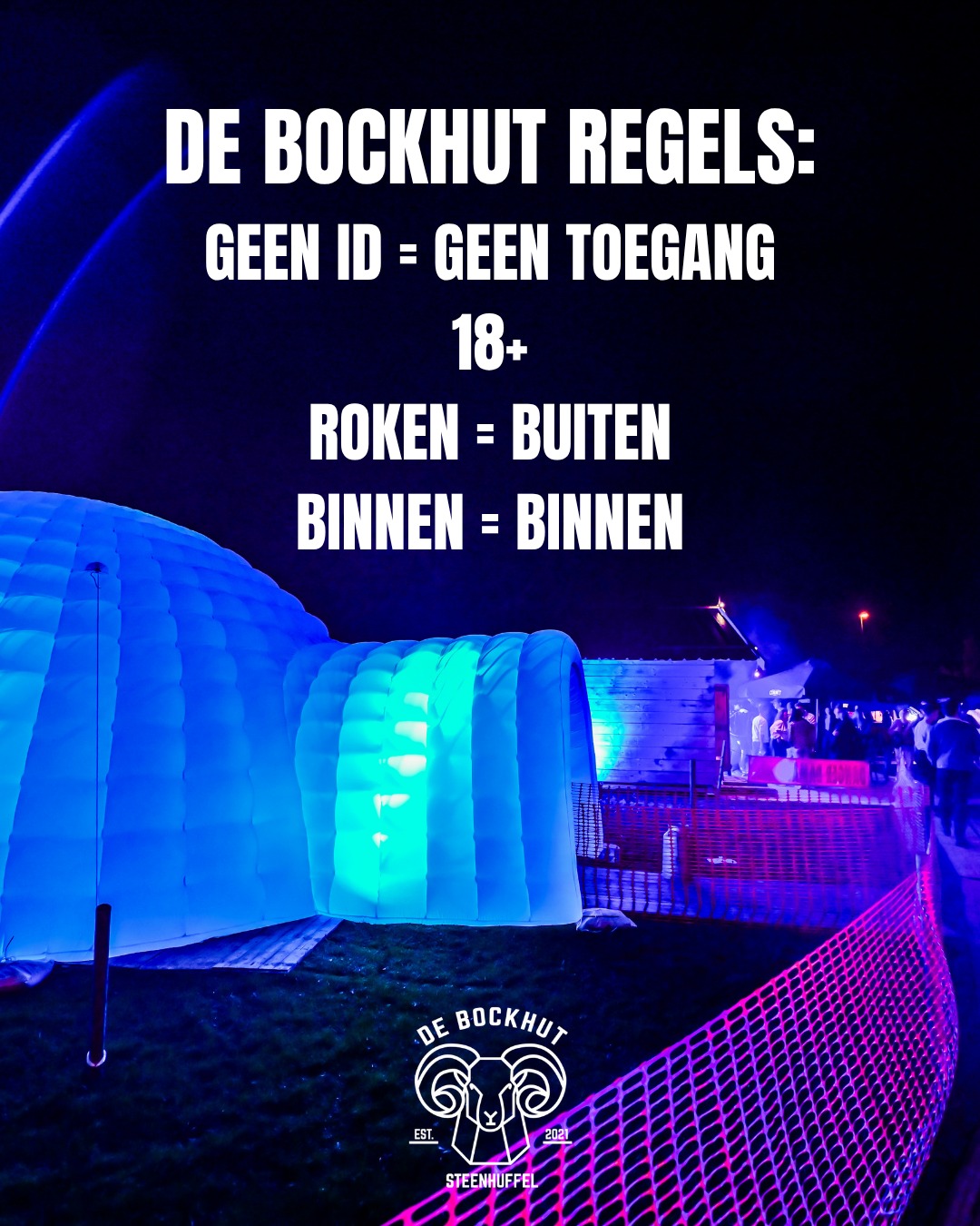 ❄️ Après-ski vibes in De Bockhut!
✅ Check onze regels voor een topfeest
✅ Kom verkleed en krijg 1 GRATIS Flügel
✅ Nieuwe locatie!!!
🎥 Swipe tot het einde voor een sneak peek van onze inkom!