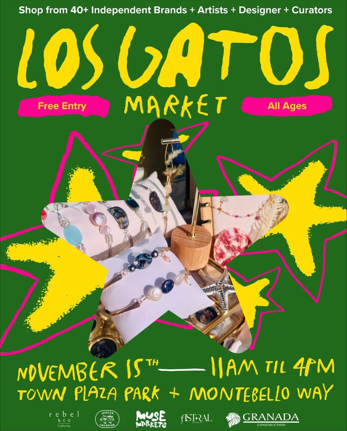 Canceled due to rain!!!! 😢
Join us this Saturday 11/15 with @themusemarkets in Los Gatos from 11-4PM. We will be adding some permanent jewelers to your collection, handmade earrings, purse charms, holiday decor, gift certificates and more!
Get your Holiday Shopping started with
55+ talented artists, designers, makers, curators, brands + businesses!! We will be in the Town Plaza Park and Montebello Way with many other offerings from artwork, ceramics, apothecary, sustainable clothing & vintage, unique jewelry, skincare, custom hat shop, home decor, boutique food + beverage, pet goods and fun for the whole family!
We hope to see you there!
* check out the link in our bio for more info and how to book a private party with us! Cheers 😍