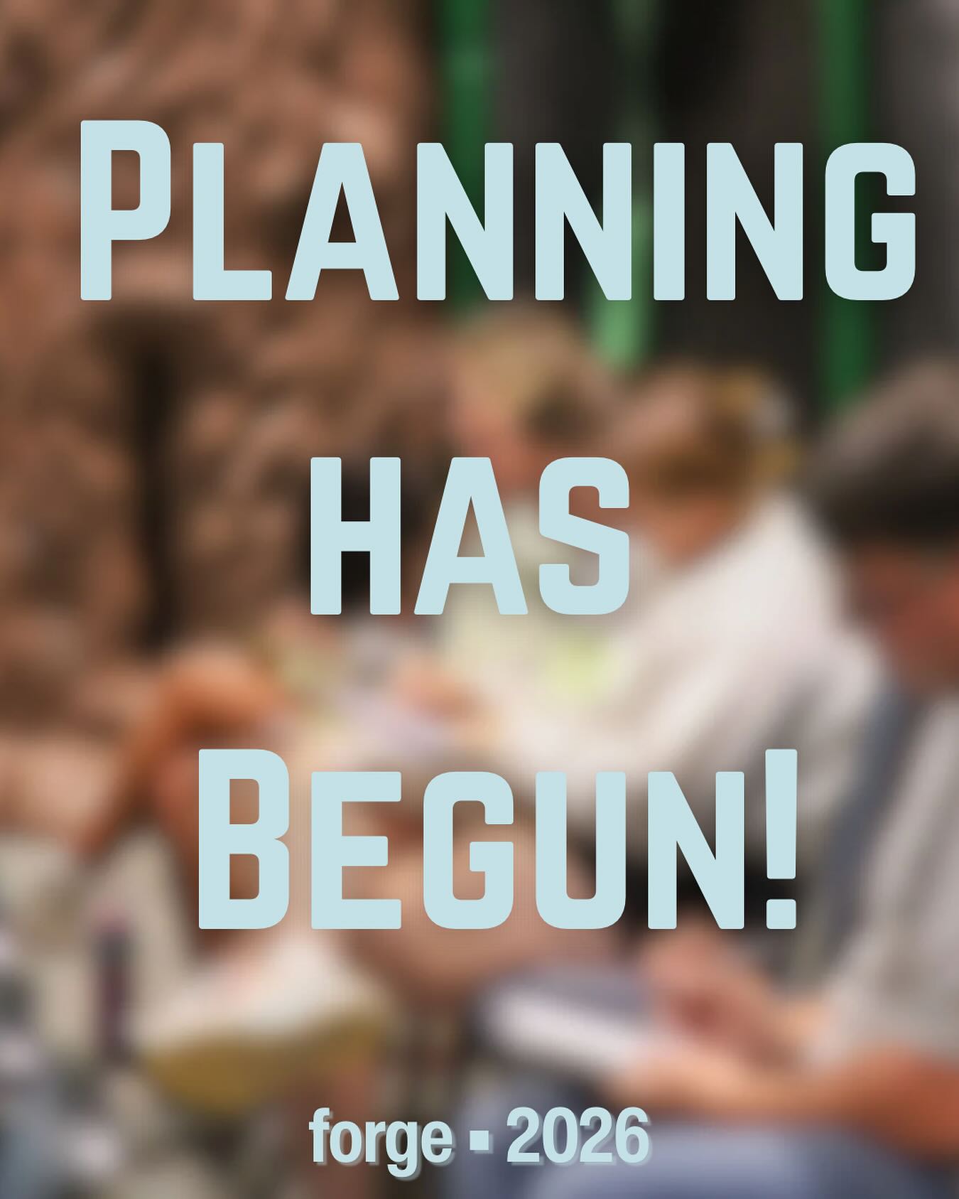 GUESS WHAT?!?!
Planning has officially begun for Forge 2026! We are so excited for what’s in store next year and have hit the ground running with planning! Be sure to follow along and keep up with important dates and news through our socials! #forge26