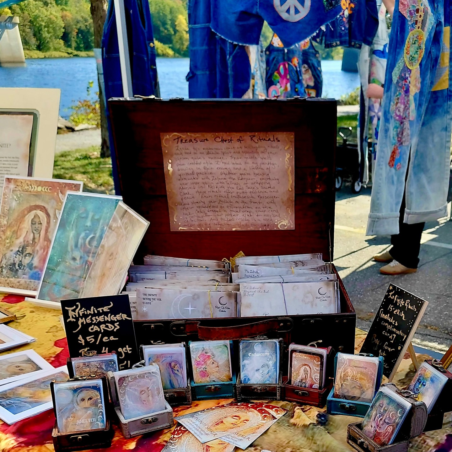 Hey, I'm last-seconding a little table at the Augusta Holistic Mystic Fair on Saturday, selling $5 one card readings. Seriously...and you can even take a copy of the card you pulled home. You can *also* grab a coordinating spell if you feel so inclined. I've got some new greeting cards which are super pretty. And there will also be a few prints and blankies. Traveling light!
From the event page:
"A Magical and Mystical Event!
Meet with a psychic medium, have a massage, get advice from non- traditional healers. Talk with Spiritualists; Shaman’s; Clairvoyants; Tarot and other Card Readers.
An Animal Communicator will be available to reveal your beloved pet’s inner life. Bring a picture or description of pet.
Come learn about Reiki, and your Chakra; visit artists and craftsmen with new age items, Native American work, metaphysical supplies, divination tools, gems, stones, oils and herbs and much more.
$5 Entrance Fee. Individual services priced separately.
FREE WORKSHOPS EVERY HALF HOUR
DOOR PRIZES THROUGHOUT THE DAY
For more information contact:
Mary Alderman 207-446-2343, email holisticmysticfair@gmail.com"
Come sit for a spell, so to speak!
#trunkoftreasures #holisticmystic #thingstodoinaugusta #augustaarmory #metaphysicalfair #seatofmypants #originalart #holidaygifts #buylocal #supportyourlocalartists #witchesheal #writeyourownstory #readings #creativegifts #newagefunwithavintagefeel