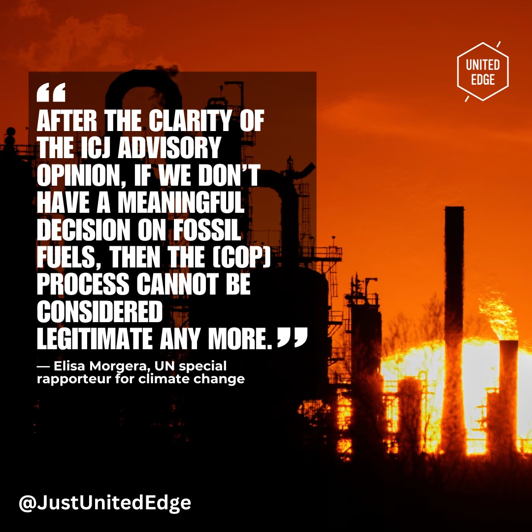 The International Court of Justice’s landmark ruling elevates climate action from an option to a legal obligation, just in time for COP30. Countries now face real accountability as the world watches whether the summit will meet its moment of truth. Learn about how the ICJ ruling can help us achieve the COP results we need. https://bit.ly/4p34btO
#ClimateJustice #ClimateAction #ICJ #COP30 #Climate #LegalObligation #ClimateCrisis #HumanRights #ClimateAccountability #FossilFreeFuture #JustTransition #GlobalSouth #Adaptation #LossAndDamage #ClimateLitigation #ParisAgreement #ClimateSummit #SustainableFuture #PlanetOverProfit