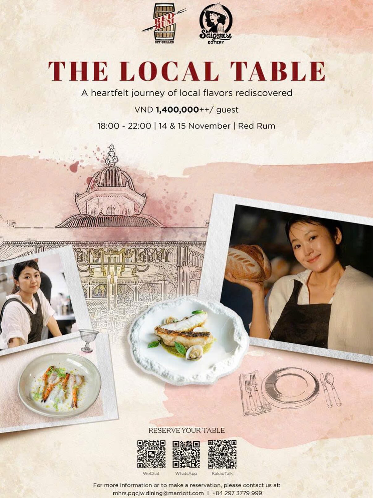 The Local Table: sự kiện tôn vinh ẩm thực địa phương qua bàn tay của những đầu bếp bản xứ, kết hợp cùng phong cách đương đại và tinh tế của @jwmarriottphuquoc.
Giữa hoàng hôn Bãi Khem, Chef Thảo Lê mang đến Red Rum - nhà hàng ven biển của resort, một hành trình ẩm thực kết nối đất, biển và tinh hoa đảo ngọc.
Từ tôm cá tươi, rau rừng, tiêu Phú Quốc đến những vị chua cay mộc mạc, mỗi món ăn là lời tri ân với nông sản và con người nơi đây một cách chân thành, sâu sắc và đầy cảm xúc.
Liên hệ 0297 3779 999 để đặt bàn nhé!
——
The Local Table celebrates local culinary artisans, bringing together authentic Vietnamese flavors with the contemporary sophistication of JW Marriott Phu Quoc.
As the sun sets over Bai Khem, Chef Thao Le takes over Red Rum, the resort’s beachfront restaurant, with a dining journey that connects land, sea, and the island’s finest produce.
From freshly caught seafood and wild island herbs to Phu Quoc pepper and vibrant local spices, each dish is a heartfelt tribute to the island’s harvest: honest, soulful, and full of emotion.
Reserve your table now: +84 297 3779 999
___
𝗦𝗔𝗜𝗚𝗢𝗡𝗘𝗦𝗘 𝗘𝗔𝗧𝗘𝗥𝗬
129A Trần Hưng Đạo, Dương Đông, Phú Quốc
Tel 0938059650
#SaigoneseEatery #ChefThaoLe #newmenu #seafoods #phuquoc #jwmarriottphuquoc