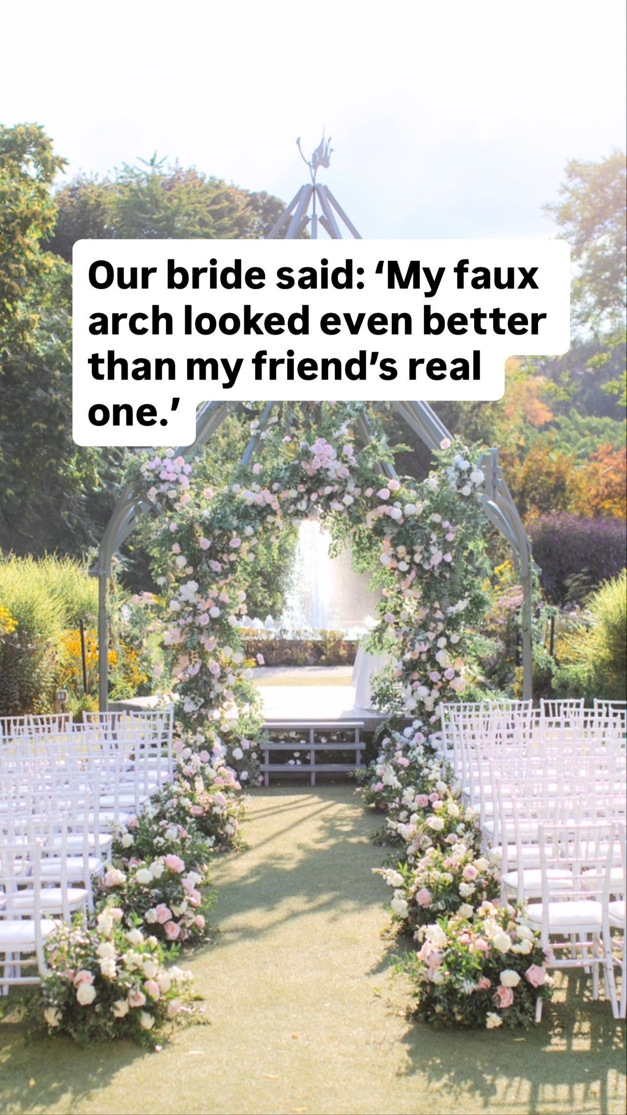 Our bride said: ‘My faux arch looked even better than my friend’s real one.’ We’ll take that 😃
We only use luxury-quality faux florals that look better than fresh — no wilting, no limits, and totally weatherproof.
#torontoweddingflorist #torontoflorist #peachwoodevents #fauxflowerwedding #luxuryfauxflowers #weddingdesigns #weddingvibes #fauxflowerstyling #silkflowerswedding