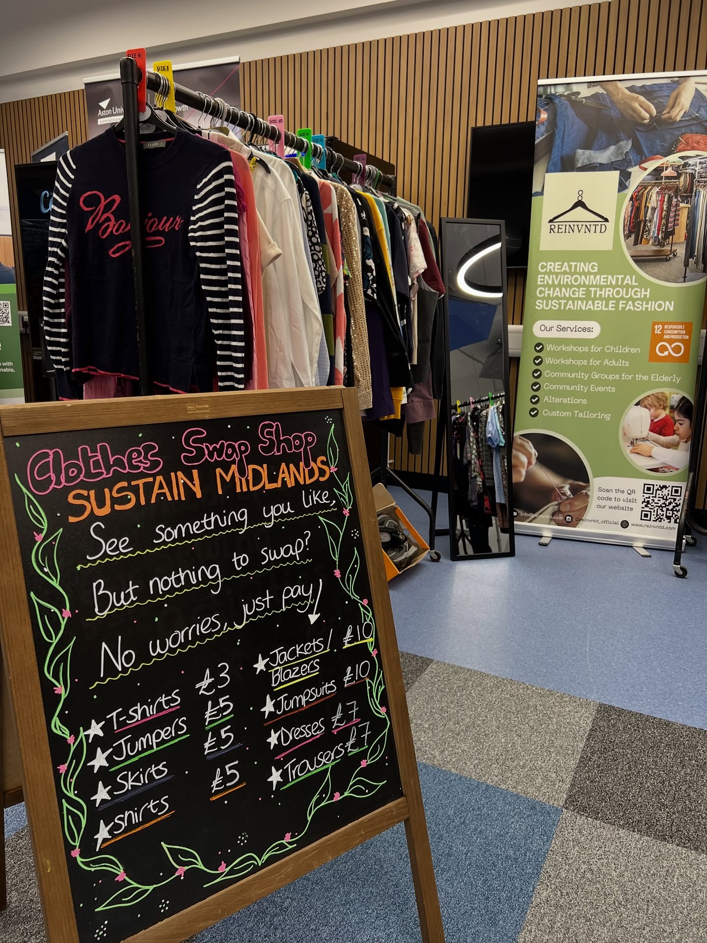 🌍 Circular fashion in action 👗
It’s been two weeks since Sustain Midlands sustainability UNconference, and we’re still buzzing from all the creativity, collaboration, and conversation that filled the day. ✨♻️
As part of this year’s UnConference, Reinvntd CIC were invited to host a Clothes Swap Shop, and the results were amazing!
🛍 48 items were swapped or purchased, giving pre-loved clothes a new life.
🧥 43 items were donated.
That’s over 90 garments diverted from potential waste and recirculated back into use! ♻️
It’s incredible how something as simple as swapping clothes can spark big conversations about circular fashion, behavioural change, and how sustainability can be social, stylish, and accessible to everyone.
We loved seeing people light up as they found new pieces and shared the stories behind the ones they donated. It reminded me of why Reinvntd was started in the first place - to make sustainability feel simple and inclusive to all. 💚
Huge thanks to the organisers and @ucbofficial for creating such an inspiring and collaborative space. To the students from @solihullcollege who volunteered with us for the day, you are a credit to your college and brought such fantastic energy and initiative to the swap shop!
A big shoutout to @changekitchen for keeping everyone nourished with delicious, climate-friendly food - we’re still thinking about that baked gnocchi! 🍝😋
And to everyone who swapped, donated, and chatted with us throughout the day, together we proved that change doesn’t have to be complicated, it can start with something as simple as swapping a shirt and leaving inspired. 🌱
#CircularFashion #Sustainability #ClothesSwap #ReinvntdCIC #CommunityAction #SustainMidlands #CircularEconomy #SustainableFashion