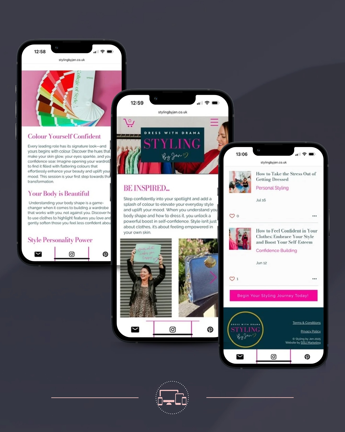 A bright, bold and beautiful e-commerce and bookings website for Personal Stylist Jen.
We built a site that delivered on functionality but captured the essence of @dresswithdrama styling by Jens brand. 🩷
Stylingbyjen.co.uk
#personalstylist
#dresswithdrama
#websitedesign
#wixwebsitedesign
#sisumarketing
#marketingagency