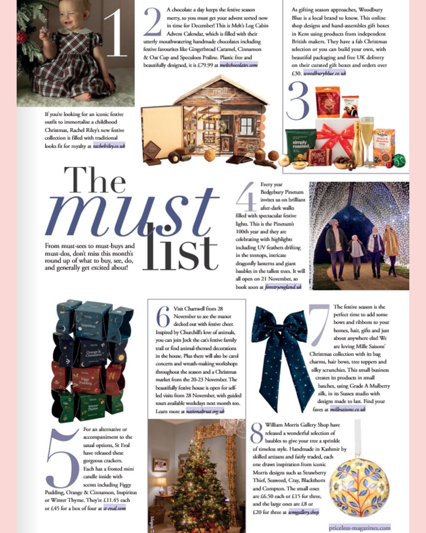 Excited to say you can see my products in Wealden Times not once, but twice! Thank you so much to @beccacuffe for including my silk hair bow and eye mask
Image description- 1. A gift guide page from Wealden Times including a navy silk hair bow with white star and moon print
2. A close up of the previous gift guide page showing the hair bow and text reading “The festive season is the perfect time to add some bows and ribbons to your homes, hair, gifts and just about anywhere else! We are loving Mille Saisons’ Christmas collection with its bag charms, hair bows, tree toppers and silky scrunchies. This small business creates its products in small batches, using Grade A Mulberry silk, in its Sussex studio with designs made to last. Find your faves at millesaisons.co.uk
3. Another gift guide page titled Gifts To Pamper with slippers, pyjamas and bath products
4. A close up of the previous gift guide to show a navy silk eye mask with white star and moon print
5. An illustrated street scene with Gifts heading