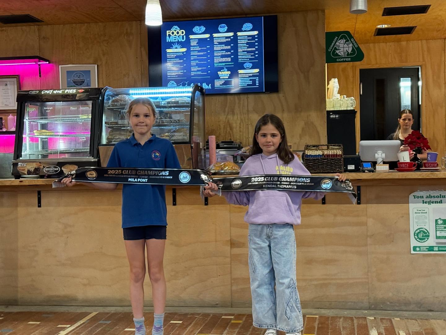 YOUR 2025 CHAMPS….
👦 Male Schools Y5 & Under
🥇 Thomas Miller 🥈 Fergus Tuck 🥉 Miller Wright
👦 Male Schools Y6–8
🥇 Zach Guise 🥈 Angus Morgan 🥉 Walter Symons
👦 Male Schools Y9+
🥇 Hector Symons 🥈 Lawson Galt 🥉 Archie Revell
👦 Male Development
🥇 Dave Morgan 🥈 Scott Murphy 🥉 Peter Savage
👥 Tandem (All)
🥇 Digby 🥈 Flying Mullet 🥉 Matthew Mckenzie
👦 Male Single Speed
🥇 Brent Richards 🥈 Ross Mackintosh 🥉 Derek Hartley
👦 Male Schools Y8–11
🥇 Frankie Revell 🥈 Ethan Forrest 🥉 Oliver Burgess
👦 Male MTB
🥇 Cody Hawke 🥈 Ben Niven 🥉 Joe Lyon
👦 Male B Grade
🥇 Orestas Rimkus 🥈 Matt Wright 🥉 Darron Burrns
👦 Male A Grade
🥇 Jacob Turner 🥈 Brent Miller 🥉 Logan Horn
👧 Female Schools Y5 & Under
🥇 Mila Pont 🥈 Kendal McManus 🥉 Winnie Murphy
👧 Female Schools Y6–8
🥇 Laura Stoney 🥈 Jayme Scott 🥉 Olivia Tuck
👧 Female Schools Y9+
🥇 Christina Symons 🥈 Samantha McKellar 🥉 Alex Mackintosh
👧 Female Development
🥇 Tayla Wright 🥈 Holly Porter 🥉 Sarah Patrick
🚴 TrackloCross (Male)
🥇 Ken Uprichard 🥈 Alister Brunsden 🥉 Louis Willson
👧 Female Schools Y8–11
🥇 Isabella Guise 🥈 Alyssa Nyhan 🥉 Annabelle Smith
👧 Female MTB
🥇 Emma Bradley 🥈 Fiona Gilroy 🥉 Karina O’Connor
👧 Female B Grade
🥇 Emma Locke 🥈 Dale Nyhan 🥉 Nikki Bligh
👧 Female A Grade
🥇 Maria Laurie 🥈 Kirsty Watts 🥉 Annabel Bligh