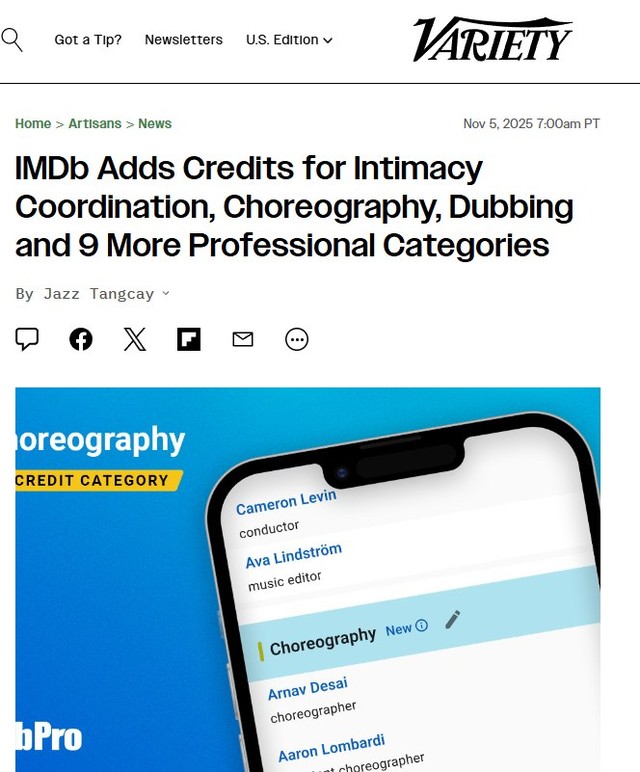 Thank you very much to Variety for sharing our wonderful news of IMDB giving the Property Department our own category. This is a big win for our craft!
To read the article please follow the link in our bio under ‘Props in the News’.
#pmg #propertymastersguild #propertymaster #props #propdepartment #propertydepartment #IMDB #imdbpro #variety #IATSE #BECTU