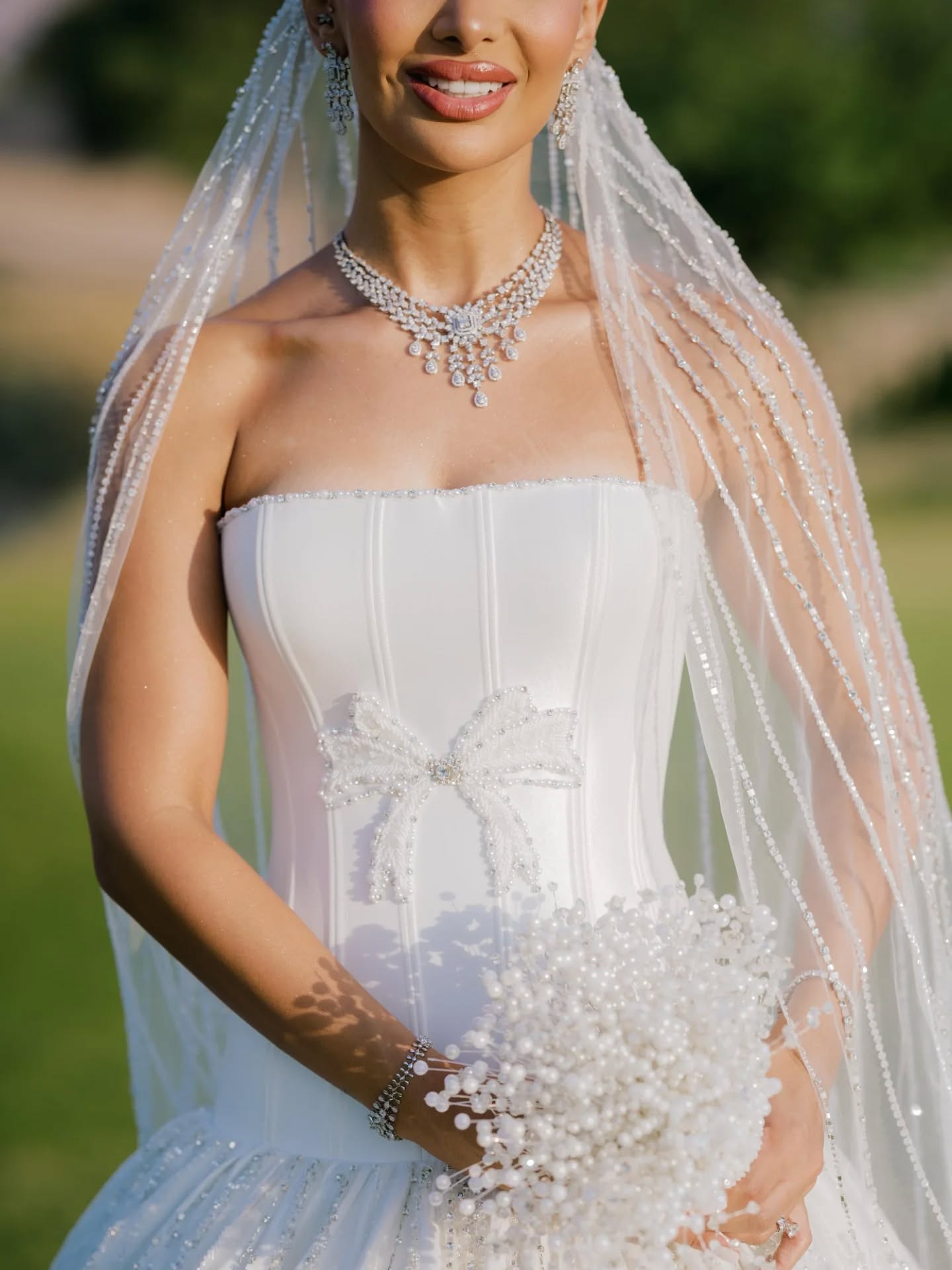 Love made her glow.. elegance made her unforgettable. ✨ Congratulations to our stunning bride @judealhadid on her forever love. 💕
#NovaBellaBride #NovaBellaCouture