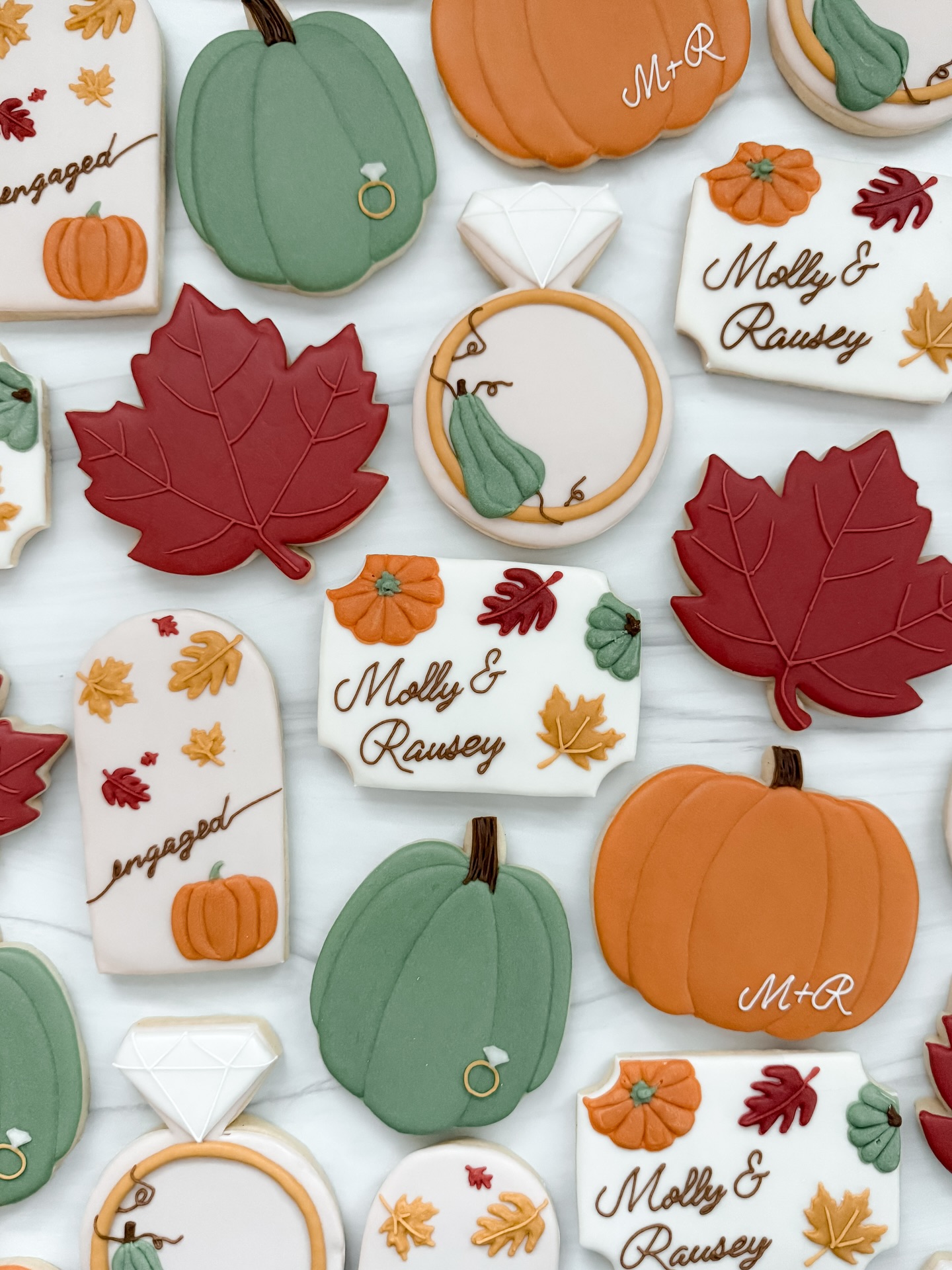 Autumn 🤝 Engagement
I just love how this set turned out for a fall engagement party! Sometimes the set turns out just how I envisioned it 😍🍂
#atlantasweets #atlantabaker #cookiesatlanta #decoratedcookies
#cookieart #smallbusinessaatl #fallcookies #engagementcookies #pumpkincookies #engagementpartycookies