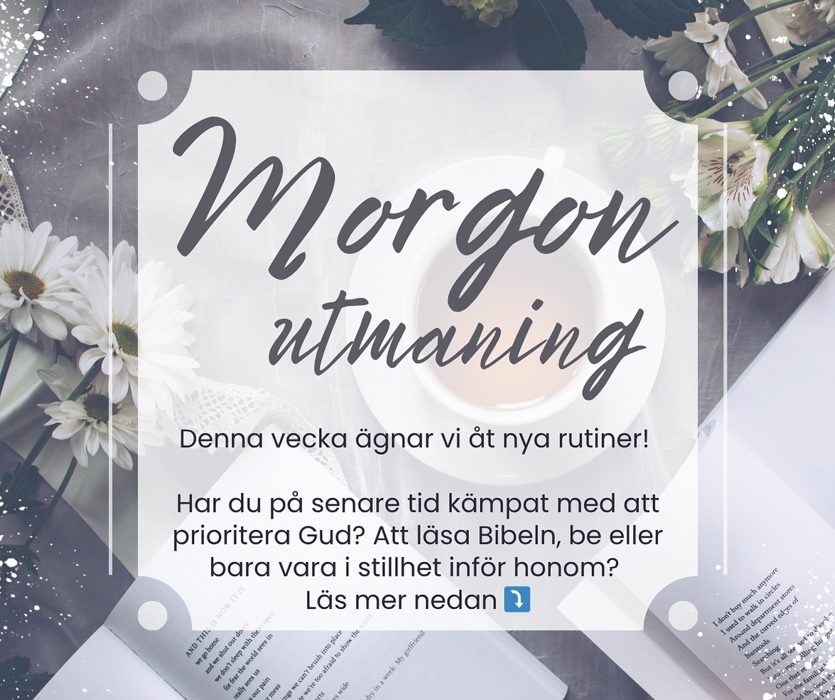 Har du drabbats av livets distraktioner? Vardagens överstimulerade tempo eller helt enkelt bara tappat fokus? Att prioritera Gud i vår vardag borde inte vara så svårt eller komplicerat men många gånger är det tyvärr just det…
Du kanske råkat ut för en tung eller stressig säsong i livet där det inte funnits tid eller ork för att sitta ner och läsa Bibeln? Eller spenderat tid i bön? Oavsett orsak och oavsett hur länge det kanske har pågått så vill jag uppmuntra och utmana dig till en vecka i fullt fokus på Gud.
Hur går det till? Jo jag vill att du ska bryta dåliga rutiner och gamla hjulspår för att byta ut dom med nya fräscha och uppbyggande rutiner!
➡️ Varje morgon så ser du till att starta dagen med Herren. Antingen via bön eller bibelläsning men helst både ock. Gör detta före/under eller efter din frukost men se till att Gud är den som får sätta prägel på din dag! Före telefoner, före stress, före allt, vad än det är som kan distrahera dig till att gå tillbaka i gamla hjulspår, jag är helt övertygad att Gud inte vill att du går i dom utan följer hans spår.
Jag förstår att du kanske är i en säsong med småbarn eller annat som kan göra detta svårare men ge det i alla fall en vecka. Jag säger inte att det behöver vara något som varar, kanske vill du ha en annan tids-rytm på det hela längre fram? Men för att bryta mönstret så utmanar jag dig att denna vecka följa denna utmaning för att se hur det faktiskt påverkar dig 🙏🏻
Ge det en chans och ge Gud en chans. Var öppen för hans vägledning och hans styrka. Även om du kanske är trött på morgonen, så kan han vända det och ge dig ny kraft som räcker hela dagen ut.
Är du med? Du behöver inte svara om du inte vill, men Gud vet om du är redo att dedikera din tid och ditt hjärta eller ej!
Och om du missade måndagen, ingen fara, avsluta igen nästa måndag så har du en hel vecka genomförd 🥳
Var välsignad!
#hemmafru #hemmamamma #kristenmamma #kristnamammor #kristenfamilj #kristenfru #kristnaföräldrar #kristnakvinnor